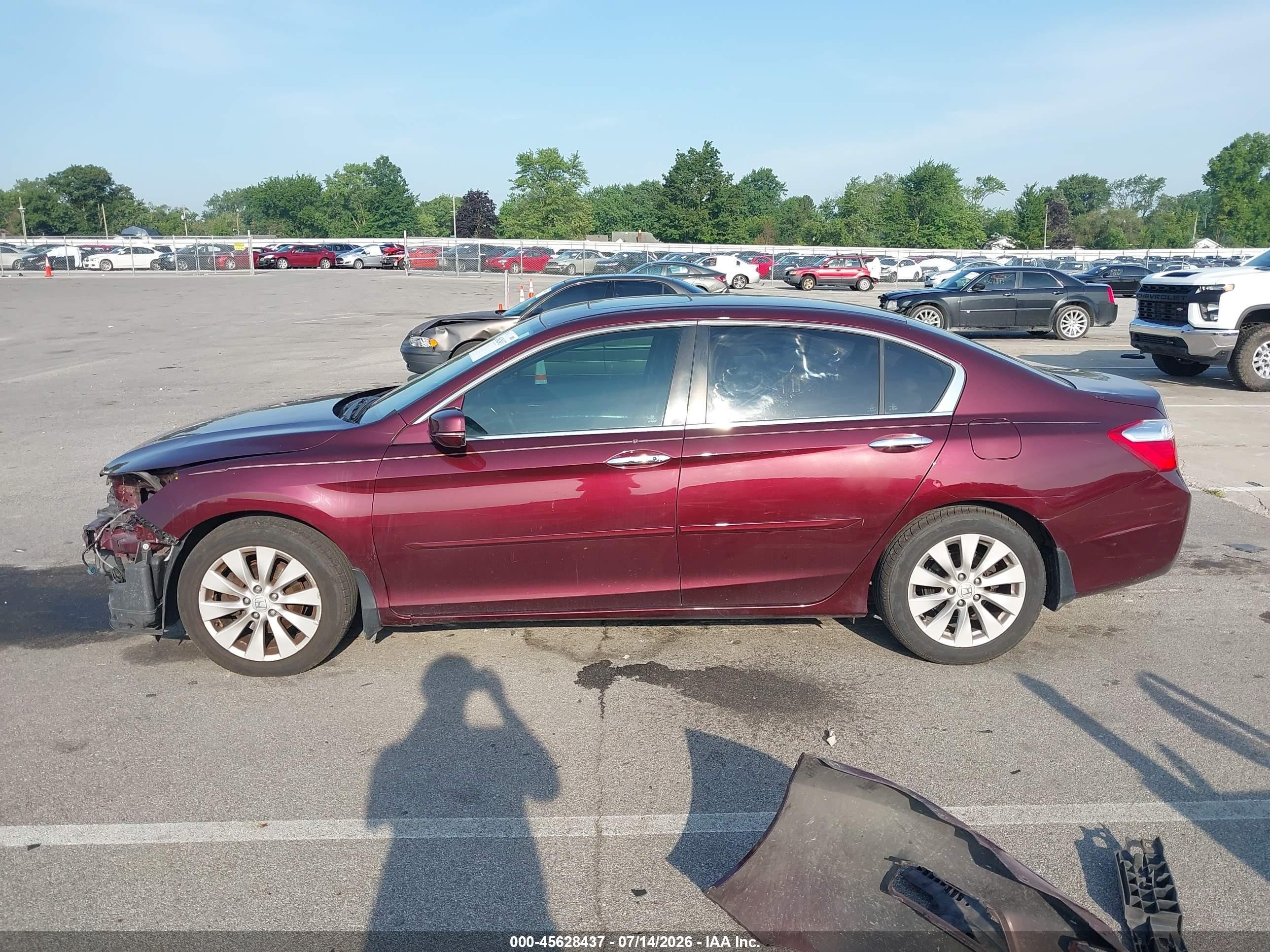 2015 Honda Accord Ex Бордовый vin: 1HGCR2F7XFA054056