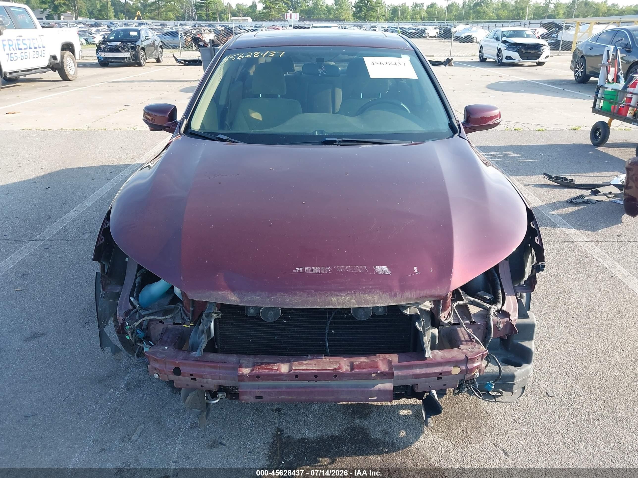 2015 Honda Accord Ex Бордовый vin: 1HGCR2F7XFA054056
