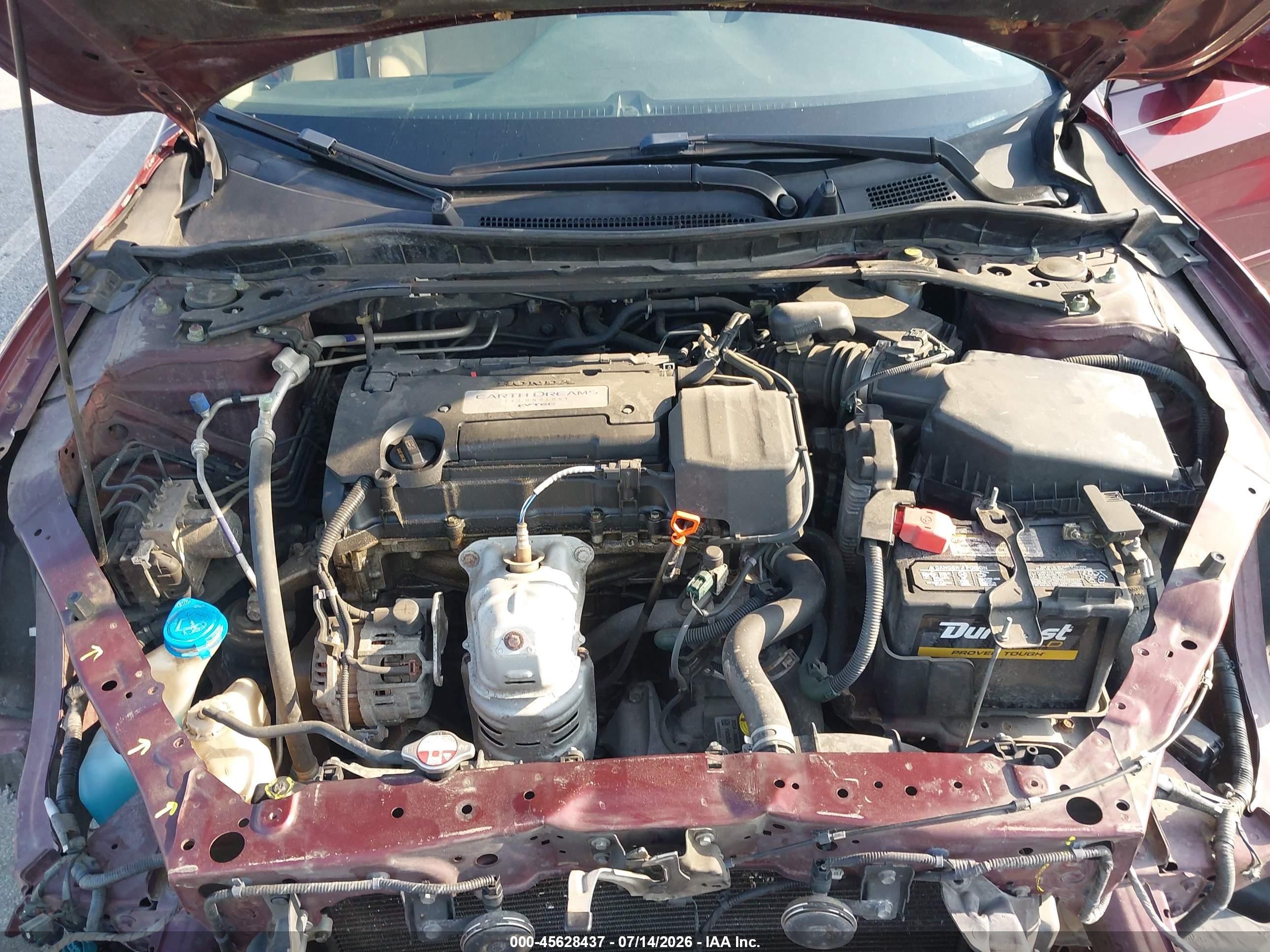 2015 Honda Accord Ex Бордовый vin: 1HGCR2F7XFA054056