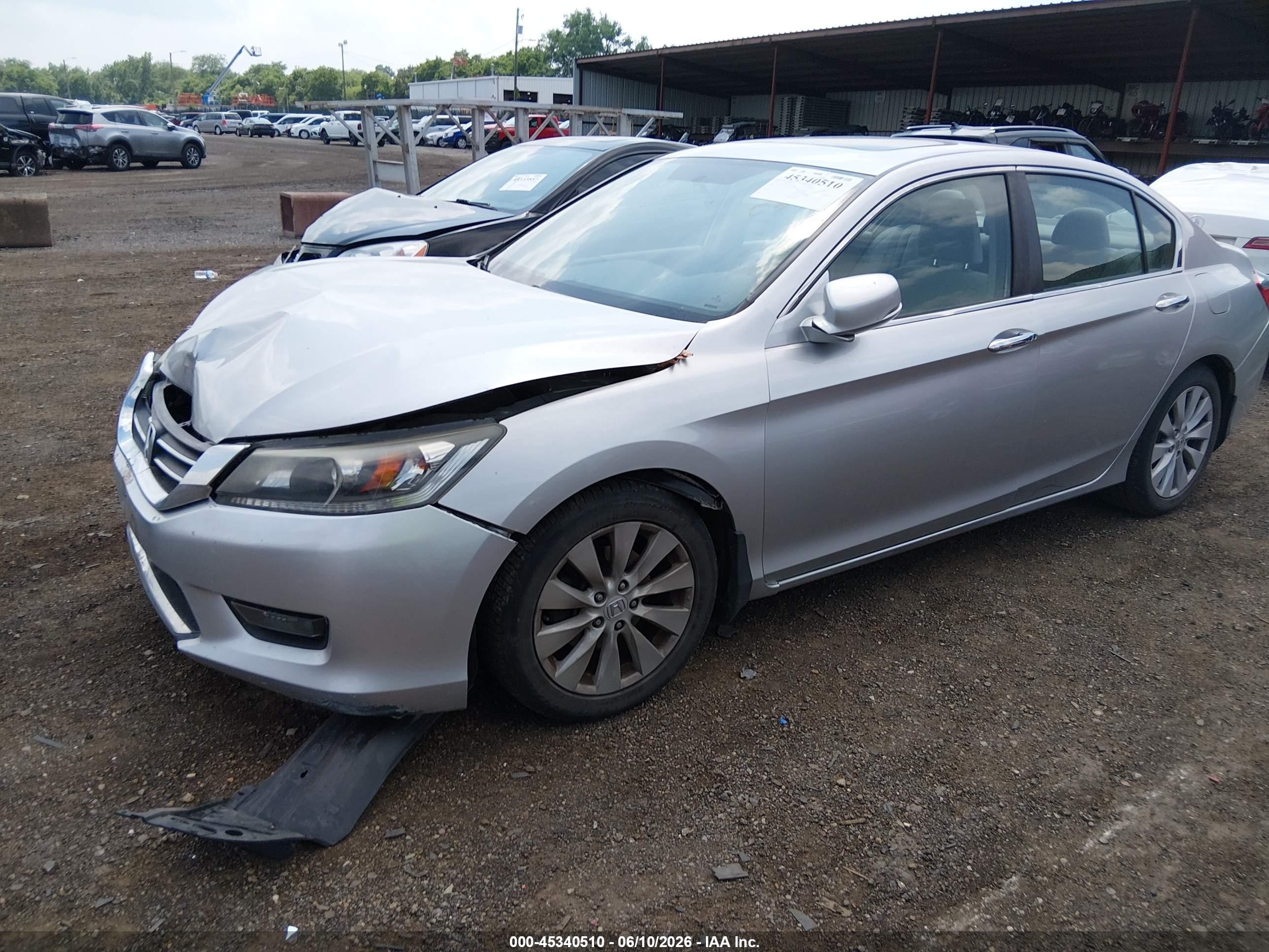 2015 Honda Accord Ex Gray vin: 1HGCR2F7XFA100369