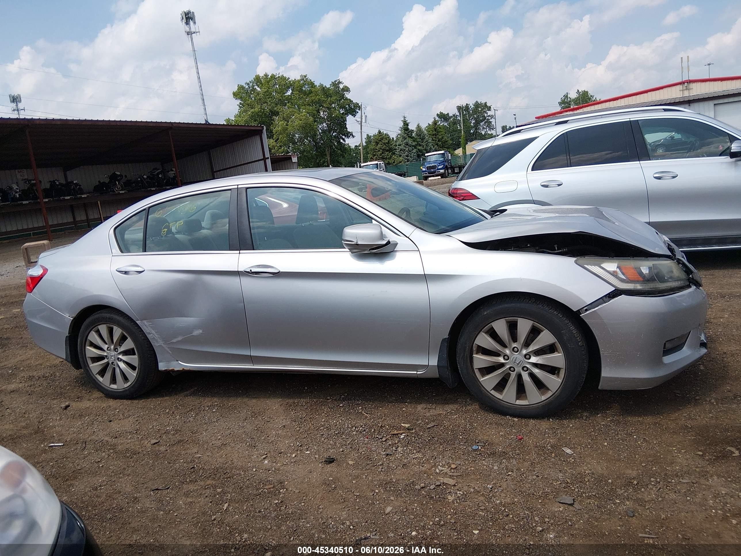 2015 Honda Accord Ex Gray vin: 1HGCR2F7XFA100369
