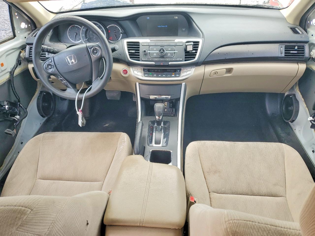 2015 Honda Accord Ex White vin: 1HGCR2F7XFA112358