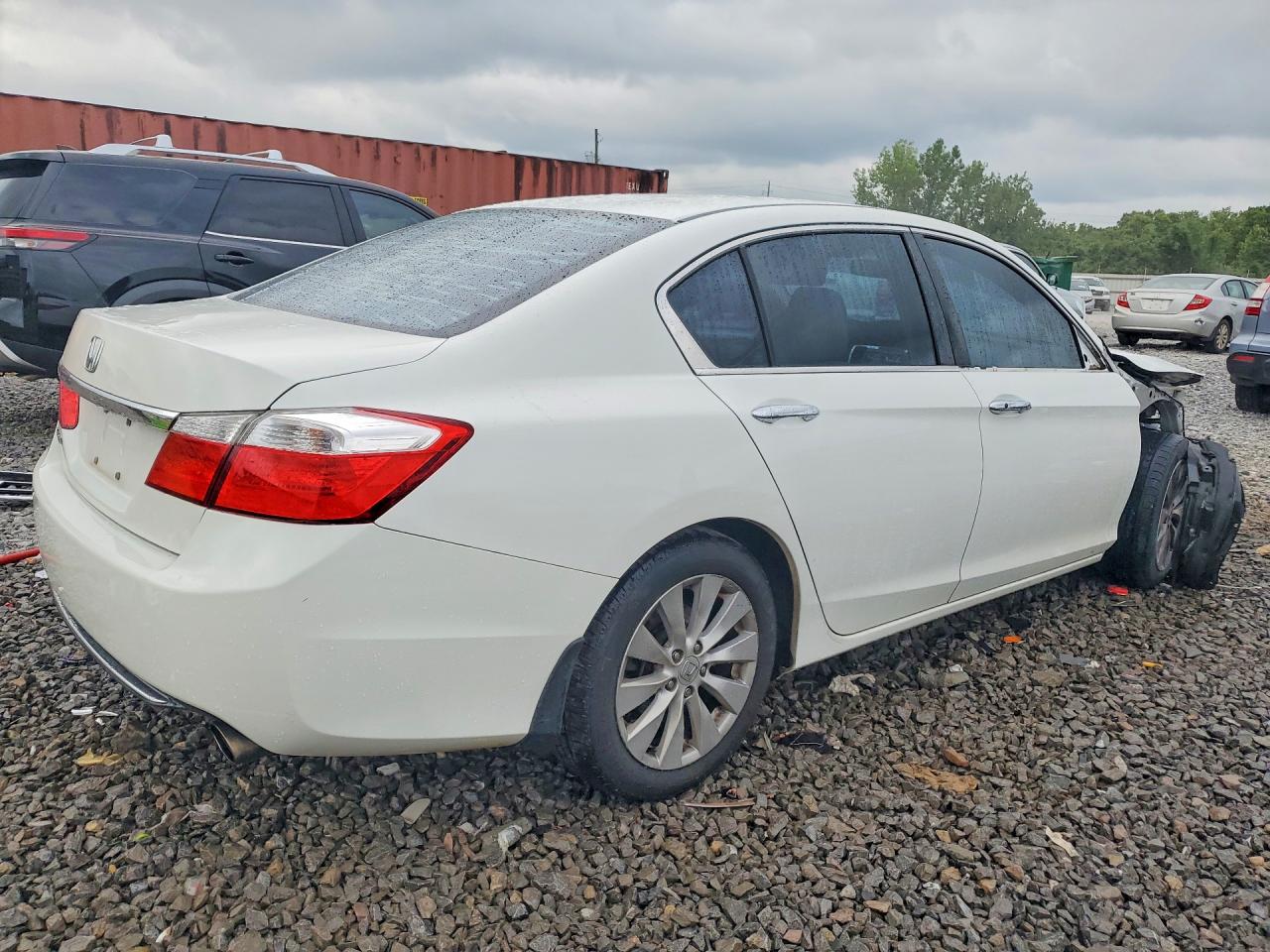 2015 Honda Accord Ex White vin: 1HGCR2F7XFA112358