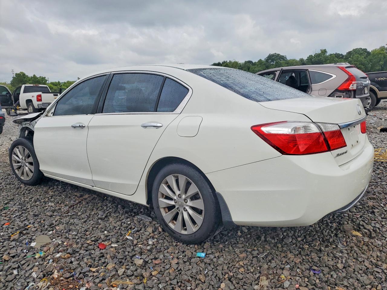 2015 Honda Accord Ex White vin: 1HGCR2F7XFA112358
