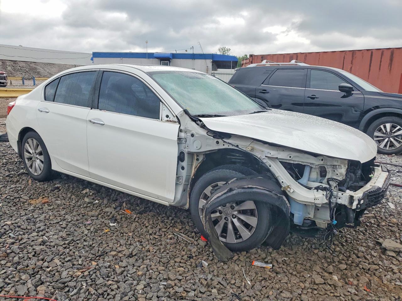 2015 Honda Accord Ex White vin: 1HGCR2F7XFA112358