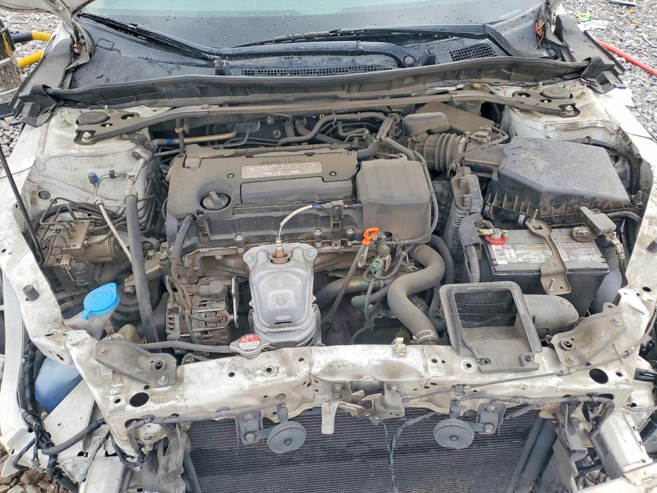 2015 Honda Accord Ex White vin: 1HGCR2F7XFA112358