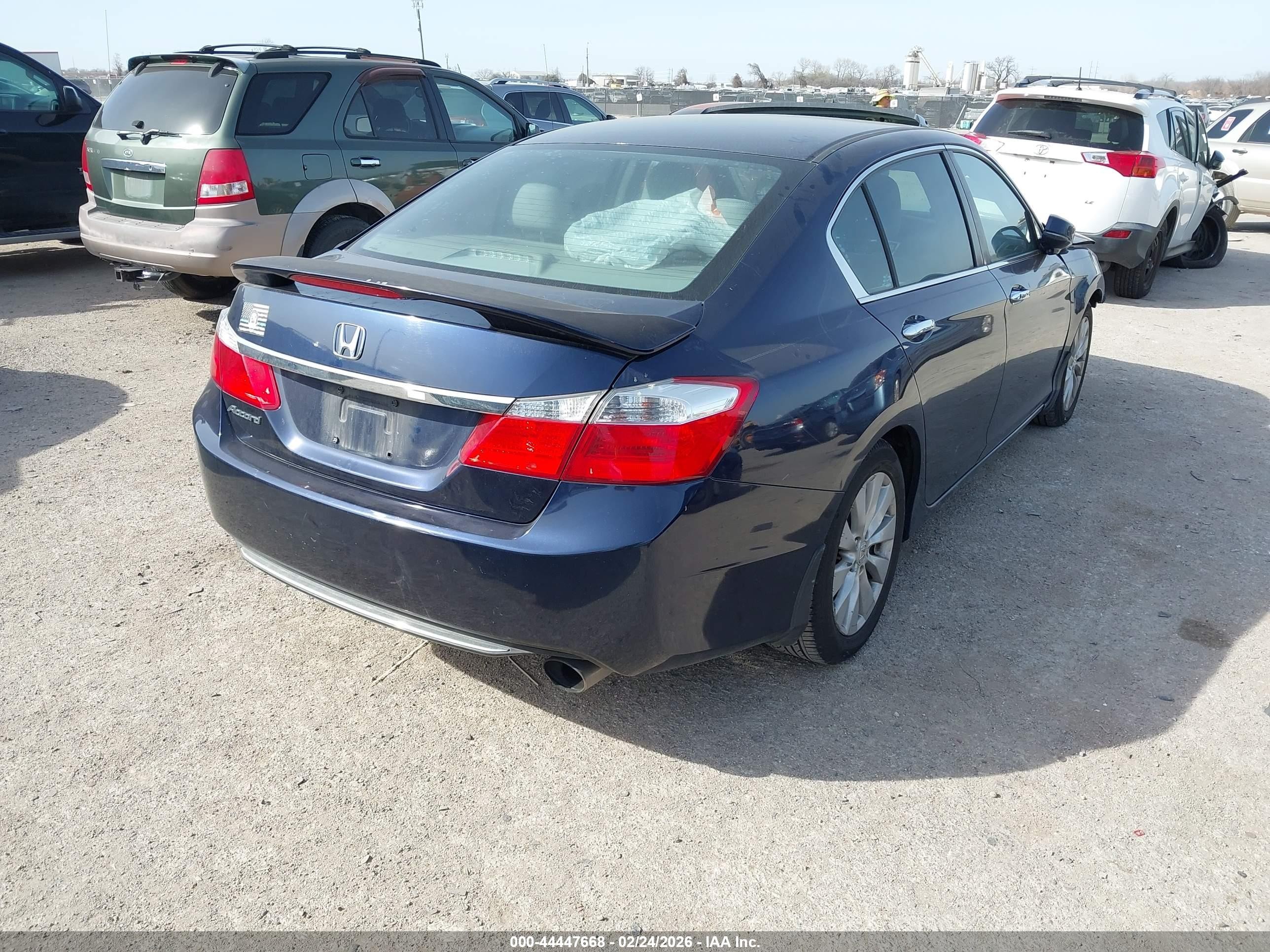 2015 Honda Accord Ex Blue vin: 1HGCR2F7XFA214677