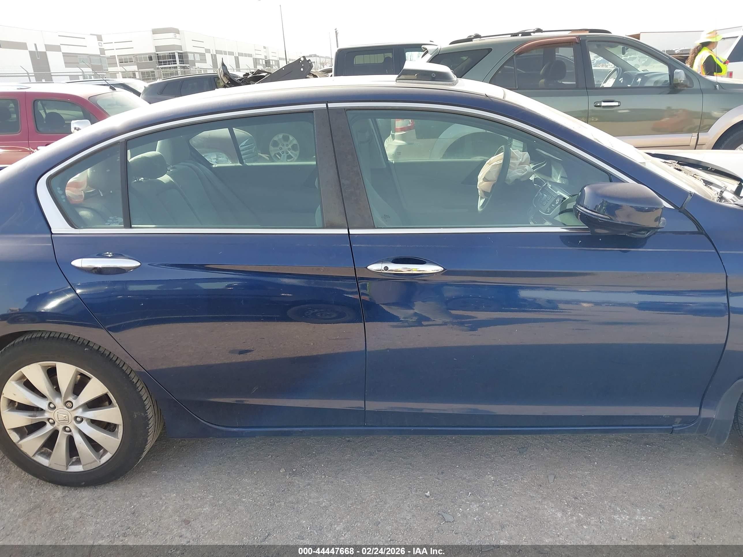2015 Honda Accord Ex Blue vin: 1HGCR2F7XFA214677