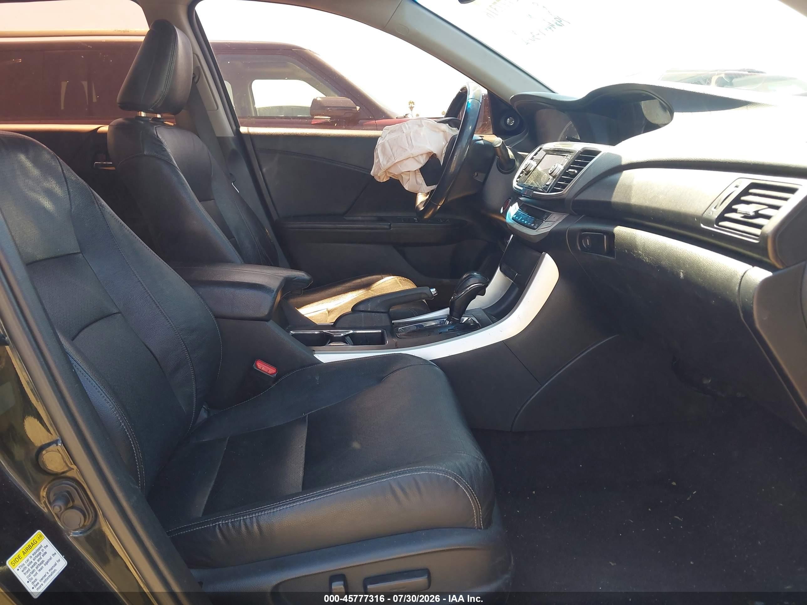 2013 Honda Accord Ex-l Black vin: 1HGCR2F80DA006586