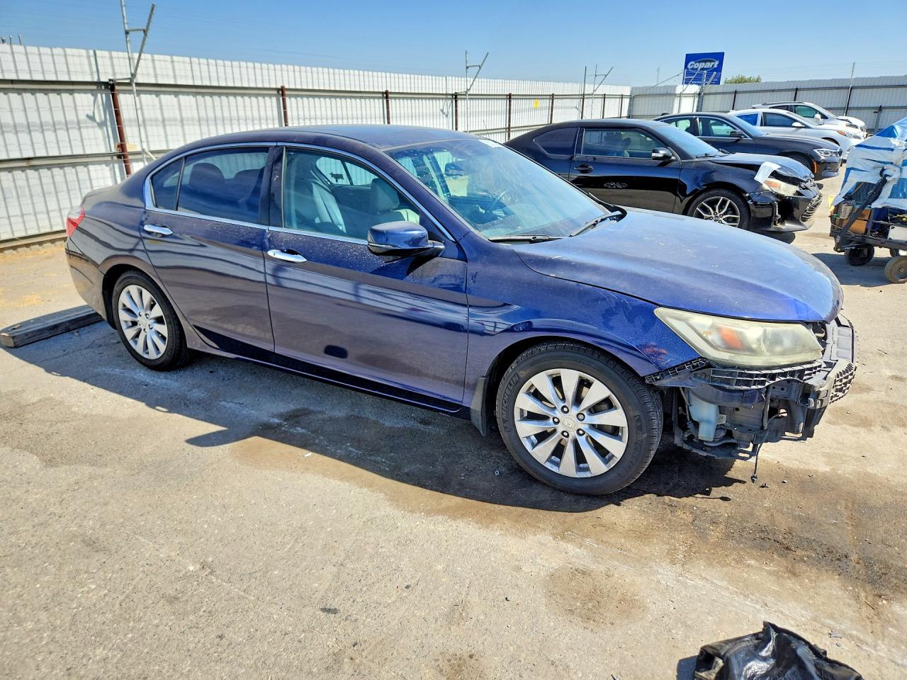 2013 Honda Accord Exl Blue vin: 1HGCR2F80DA016633