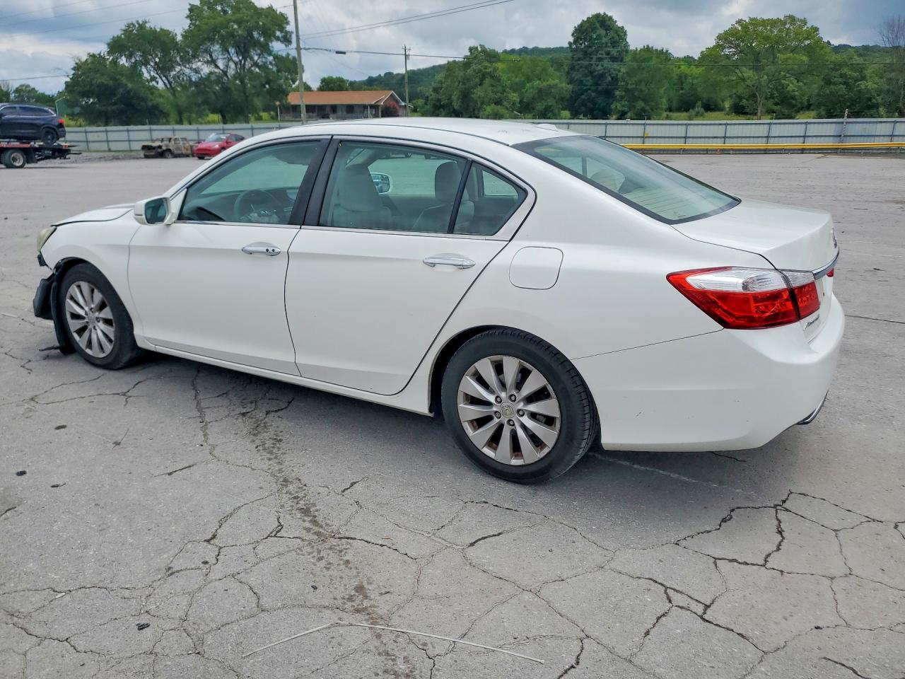 2013 Honda Accord Exl White vin: 1HGCR2F80DA055335