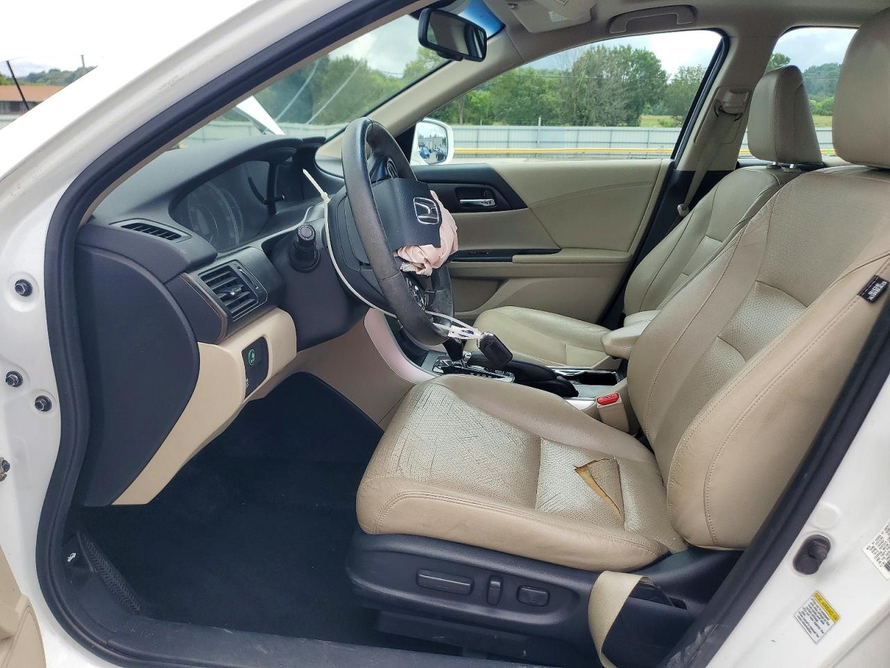 2013 Honda Accord Exl White vin: 1HGCR2F80DA055335