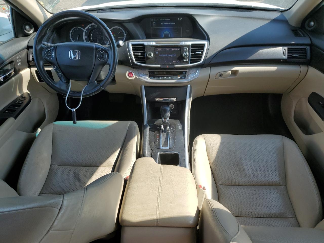 2013 Honda Accord Exl White vin: 1HGCR2F80DA060017