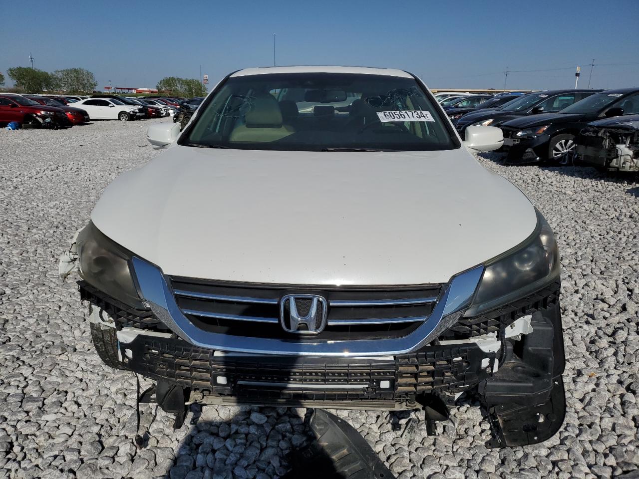 2013 Honda Accord Exl White vin: 1HGCR2F80DA060017