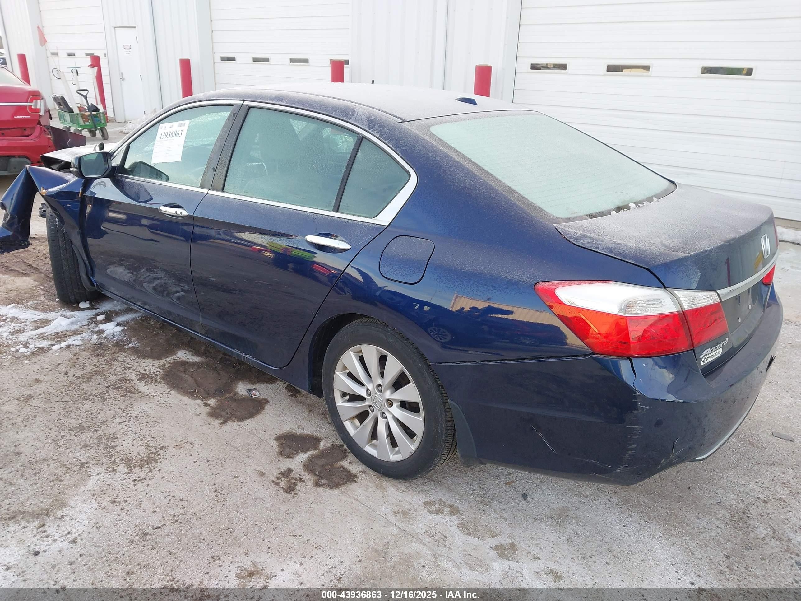 2013 Honda Accord Ex-l Blue vin: 1HGCR2F80DA087766