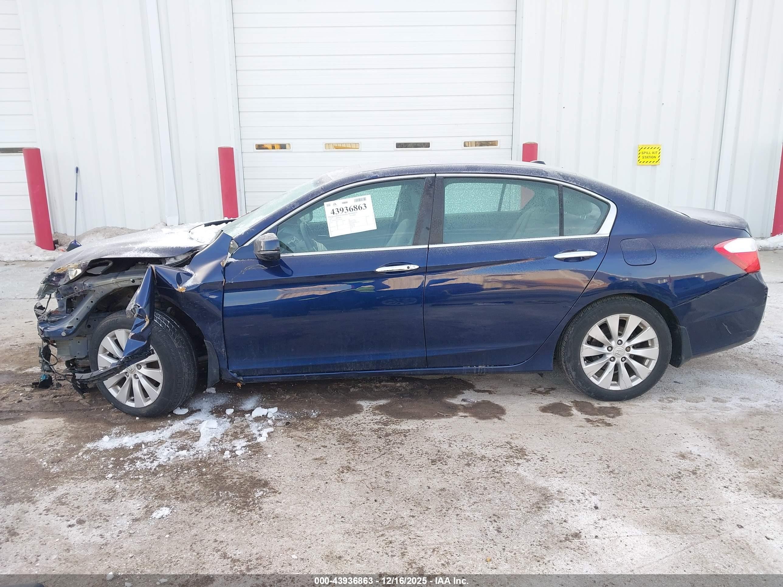 2013 Honda Accord Ex-l Blue vin: 1HGCR2F80DA087766