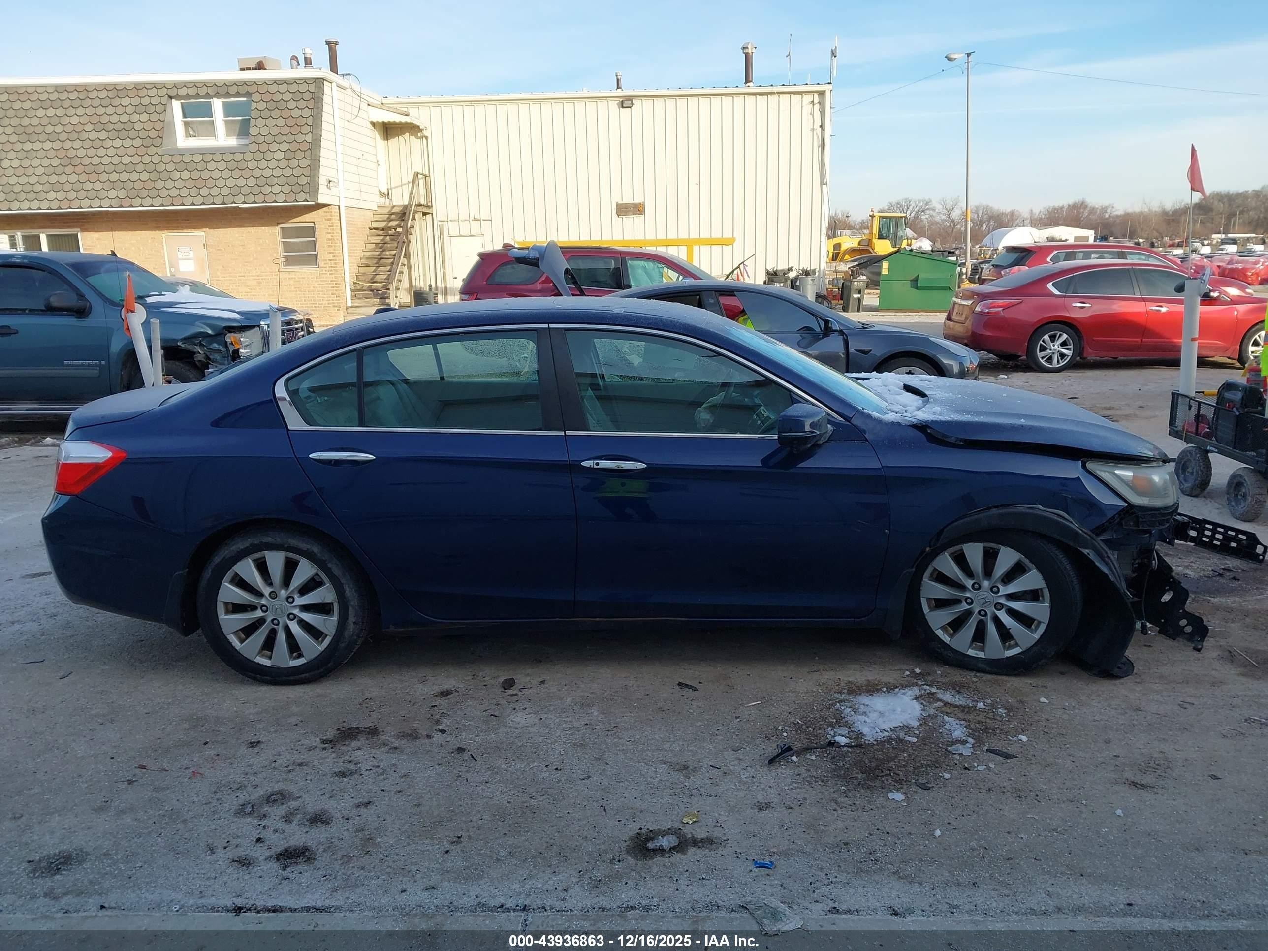 2013 Honda Accord Ex-l Blue vin: 1HGCR2F80DA087766