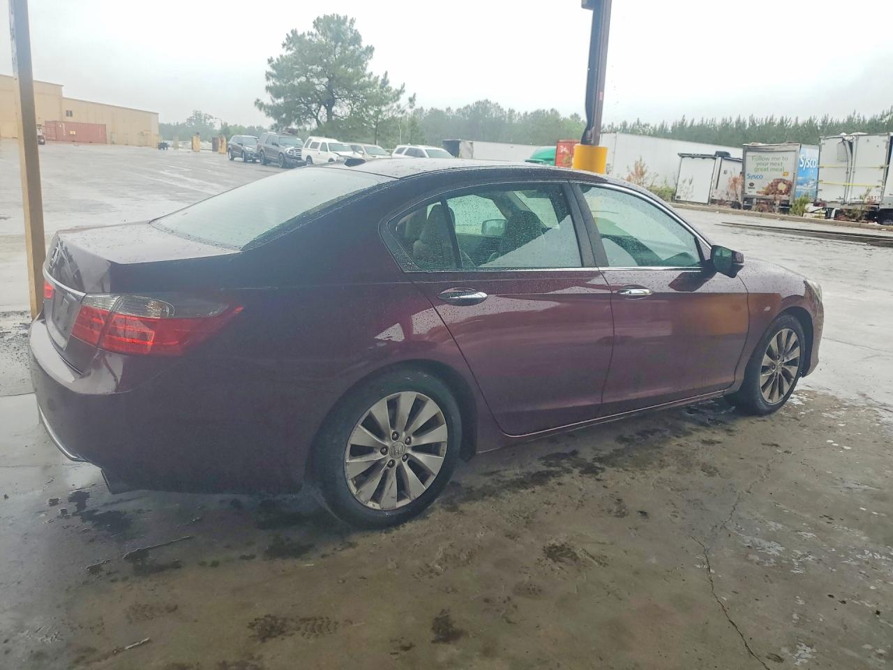 2013 Honda Accord Exl Burgundy vin: 1HGCR2F80DA107207