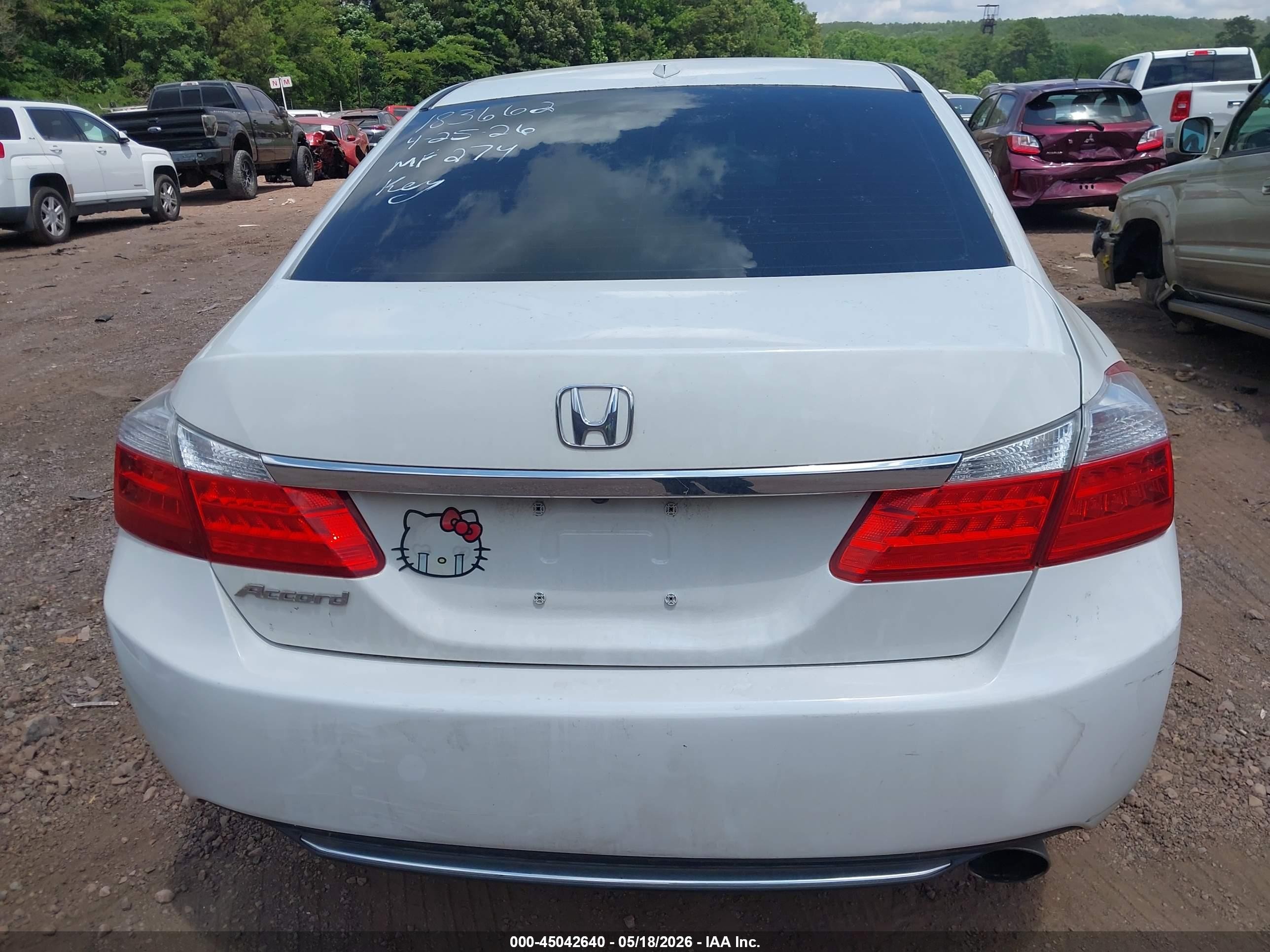 2013 Honda Accord Ex-l White vin: 1HGCR2F80DA120216