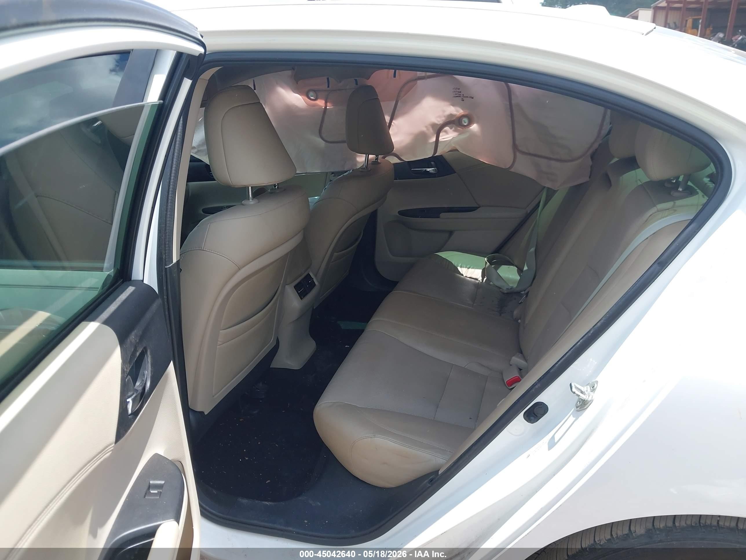 2013 Honda Accord Ex-l White vin: 1HGCR2F80DA120216