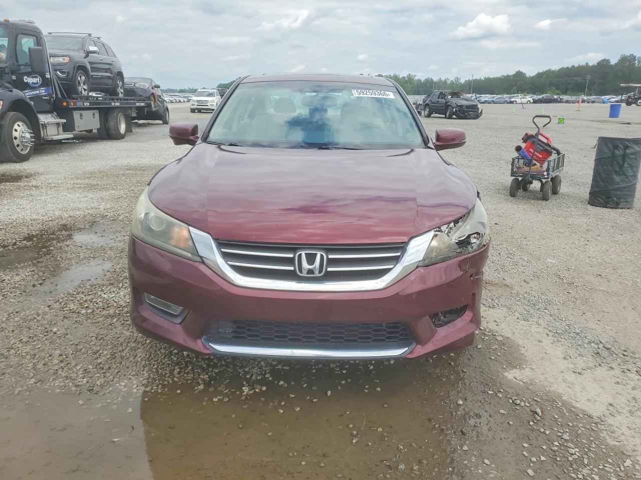 2013 Honda Accord Exl Burgundy vin: 1HGCR2F80DA123956