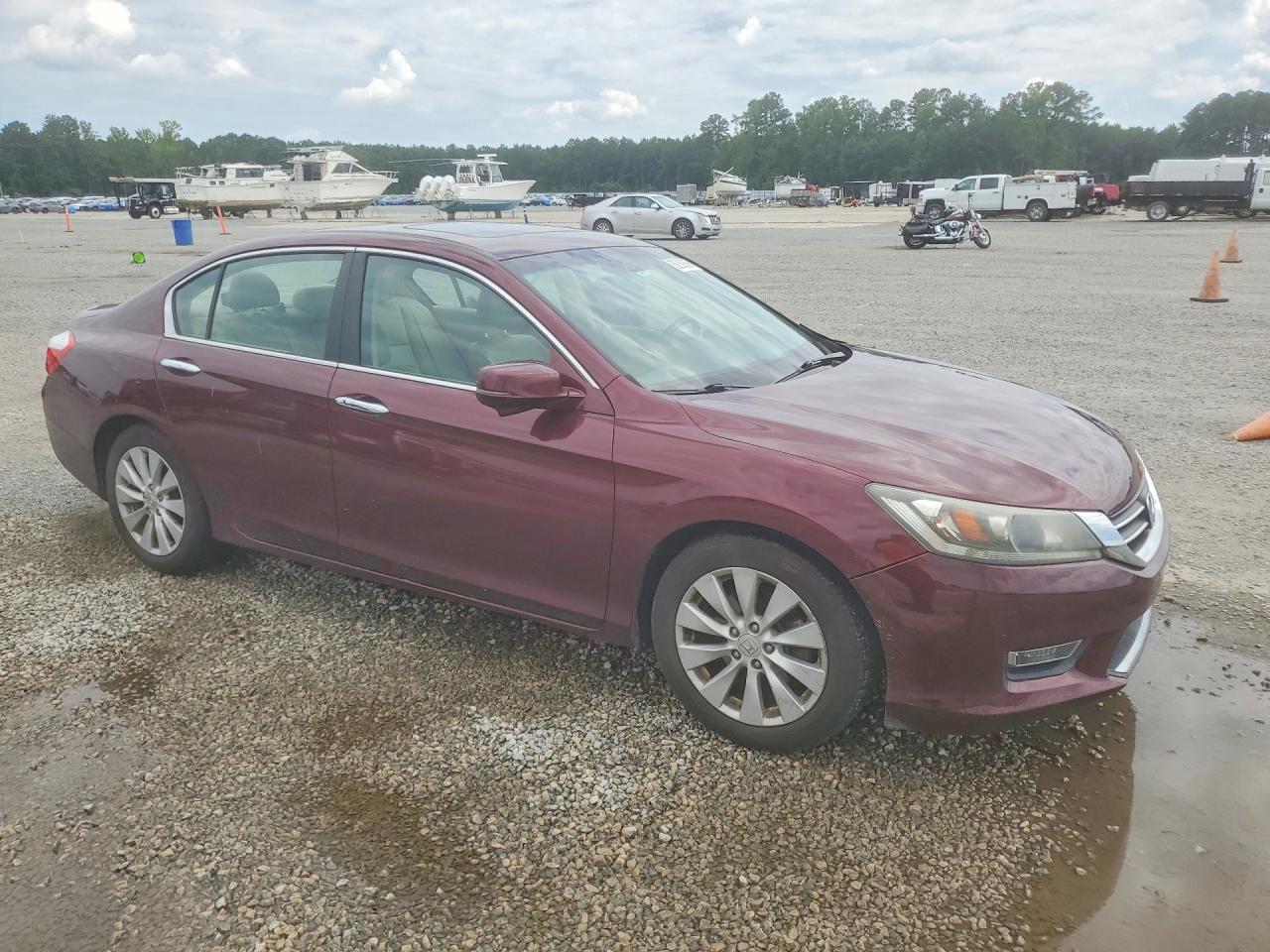2013 Honda Accord Exl Burgundy vin: 1HGCR2F80DA123956