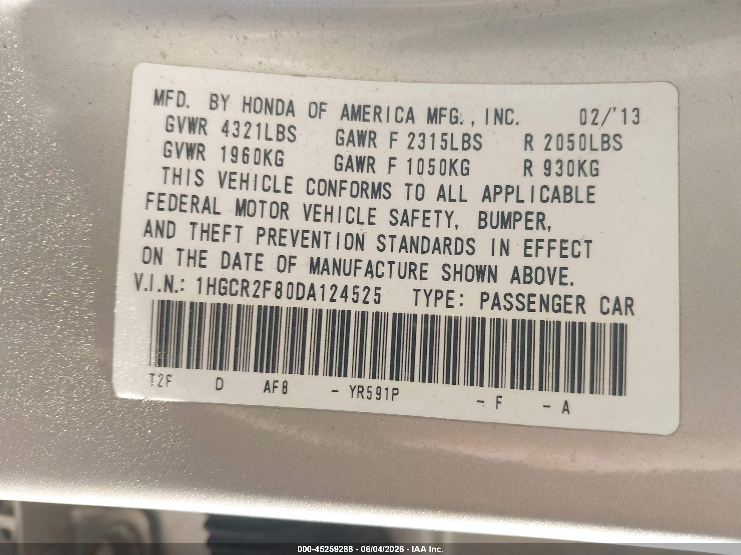 2013 Honda Accord Ex-l Gold vin: 1HGCR2F80DA124525