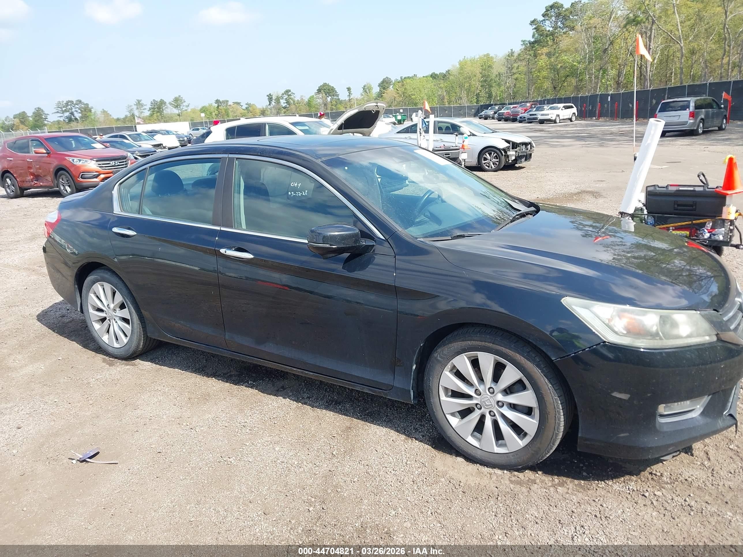 2013 Honda Accord Ex-l Black vin: 1HGCR2F80DA138134