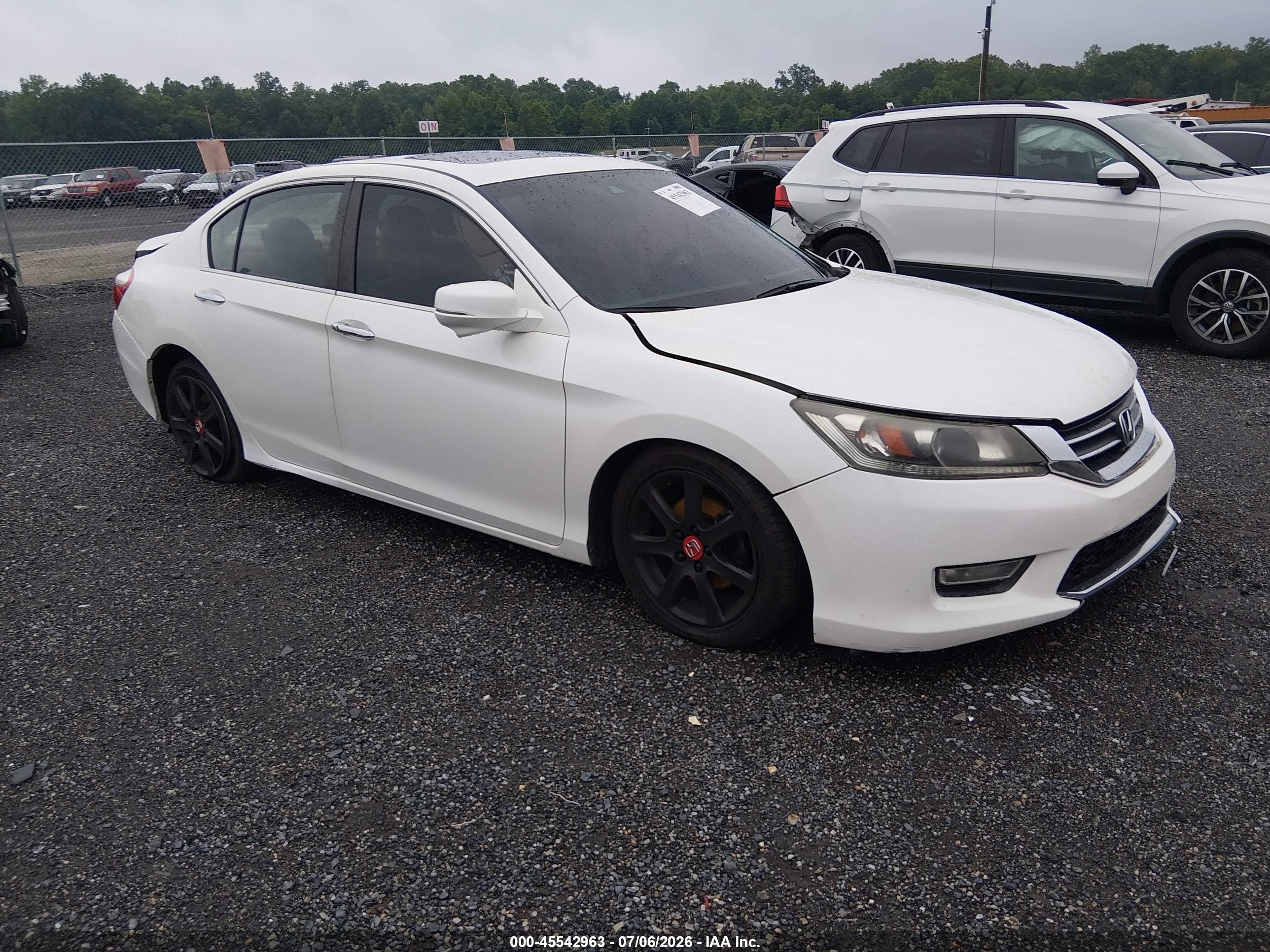 2013 Honda Accord Ex-l White vin: 1HGCR2F80DA144547