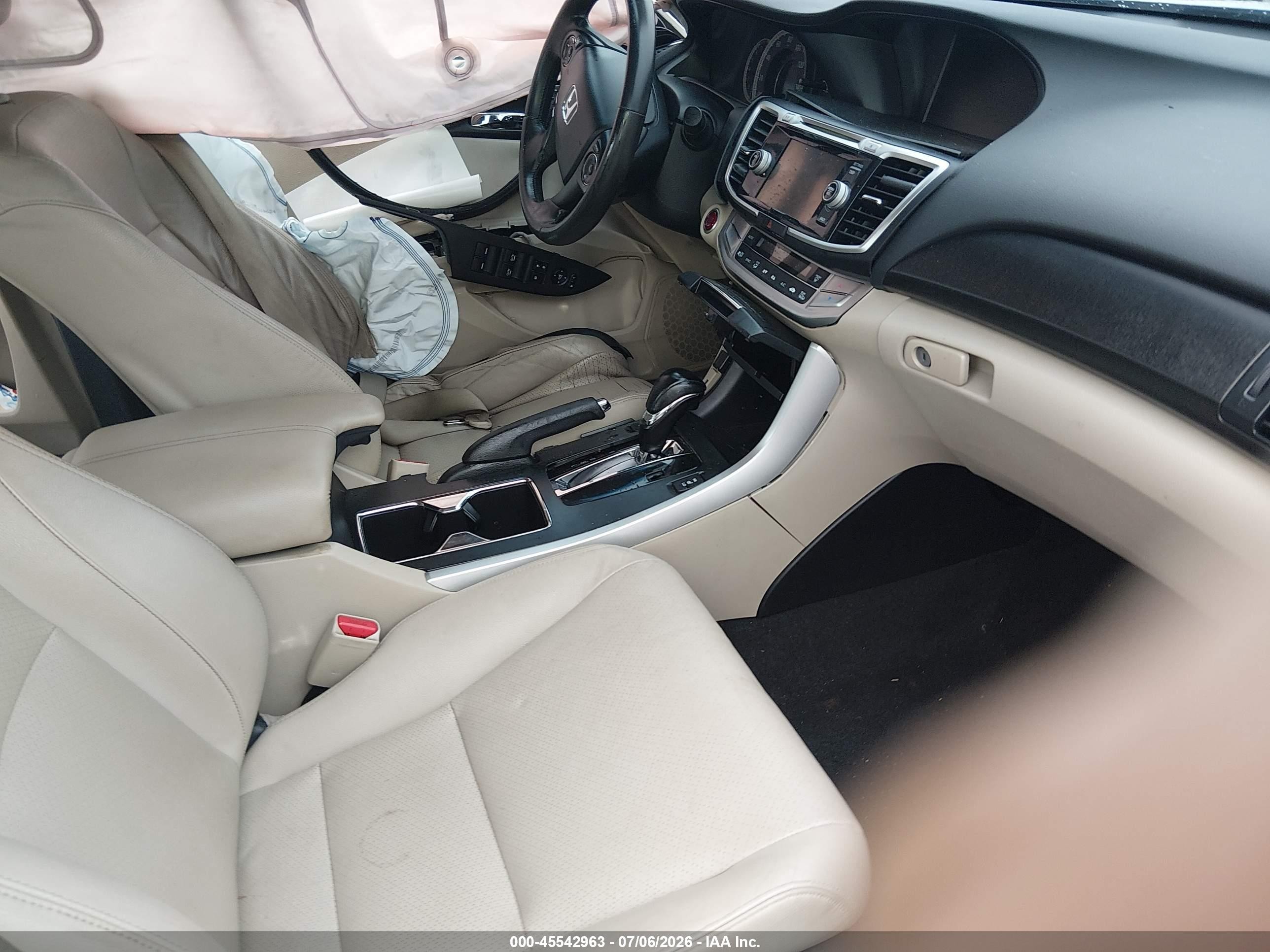 2013 Honda Accord Ex-l White vin: 1HGCR2F80DA144547