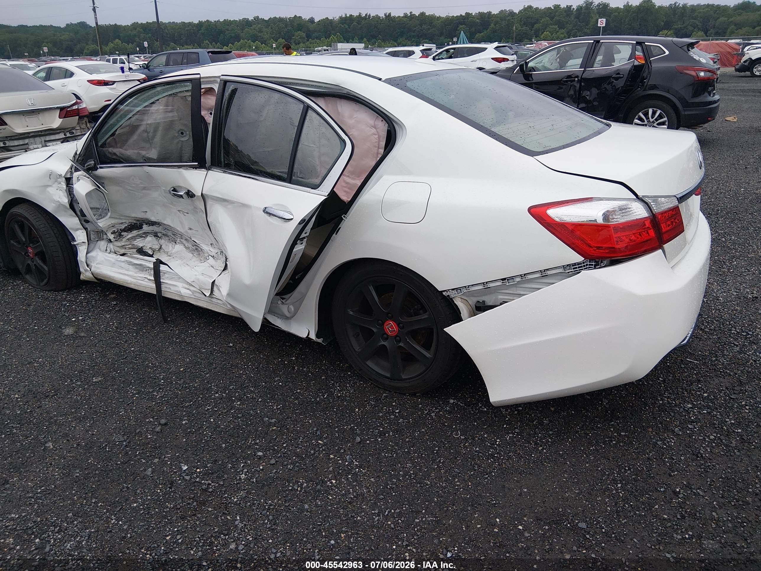 2013 Honda Accord Ex-l White vin: 1HGCR2F80DA144547