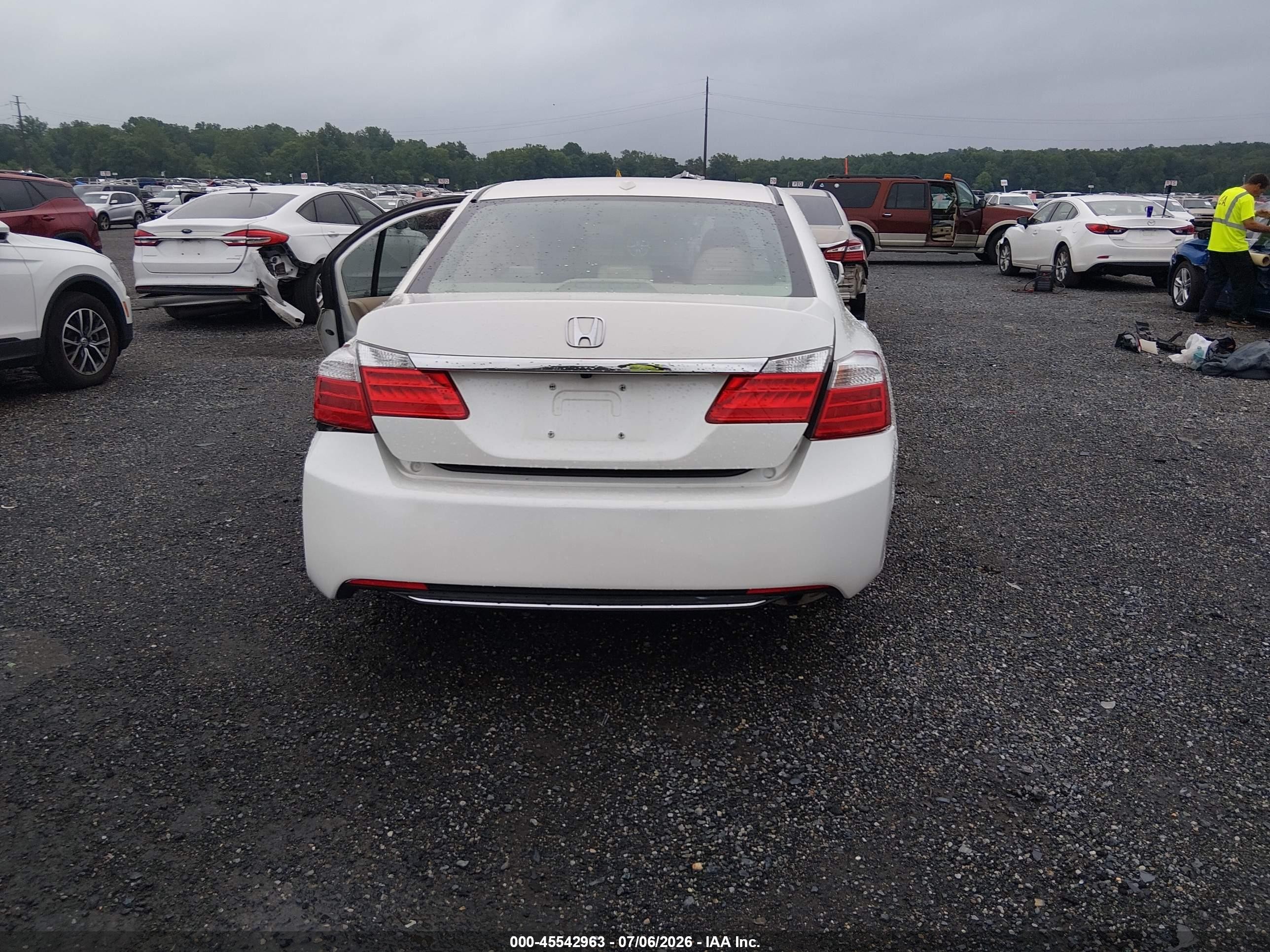 2013 Honda Accord Ex-l White vin: 1HGCR2F80DA144547