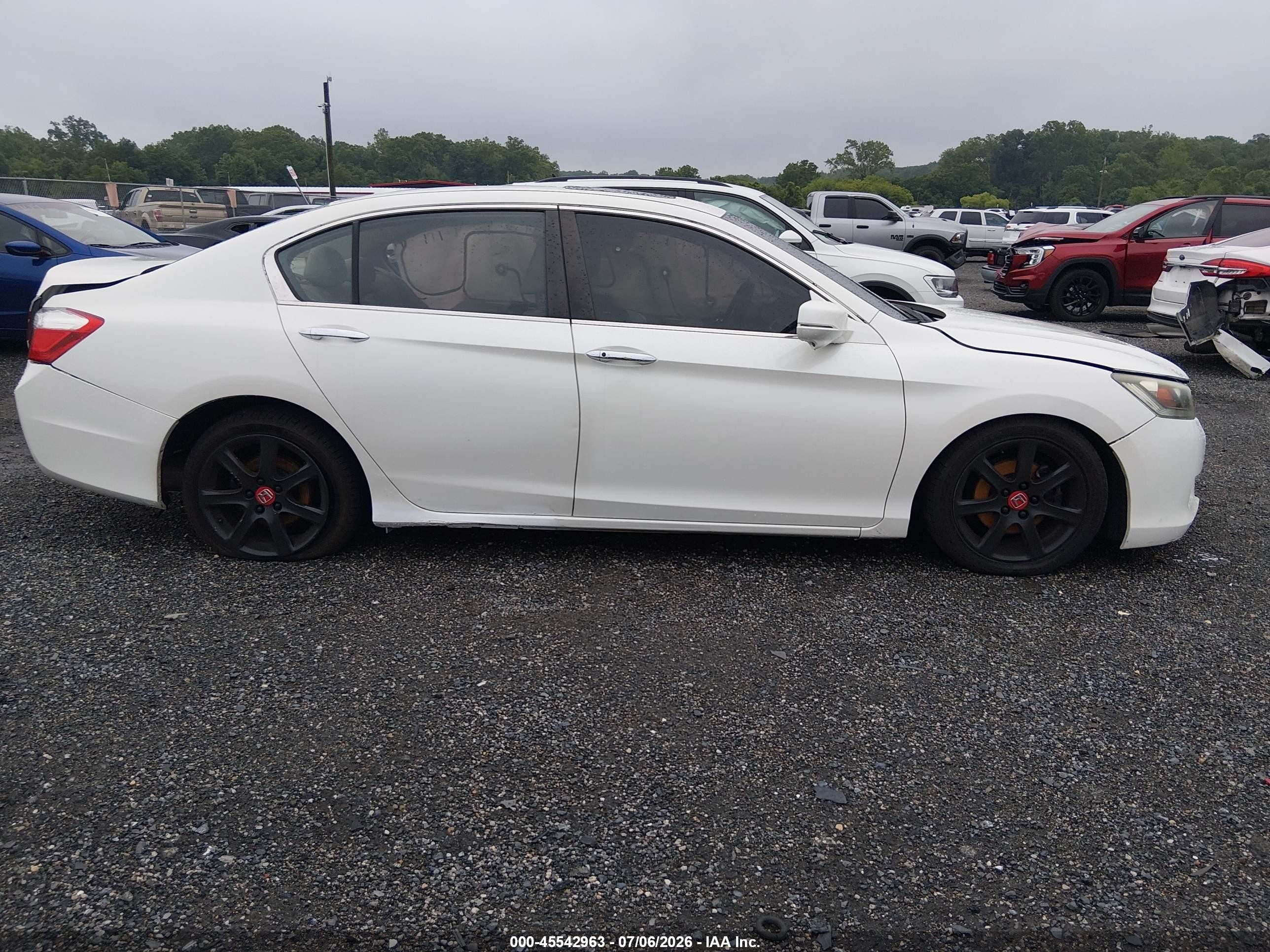 2013 Honda Accord Ex-l White vin: 1HGCR2F80DA144547