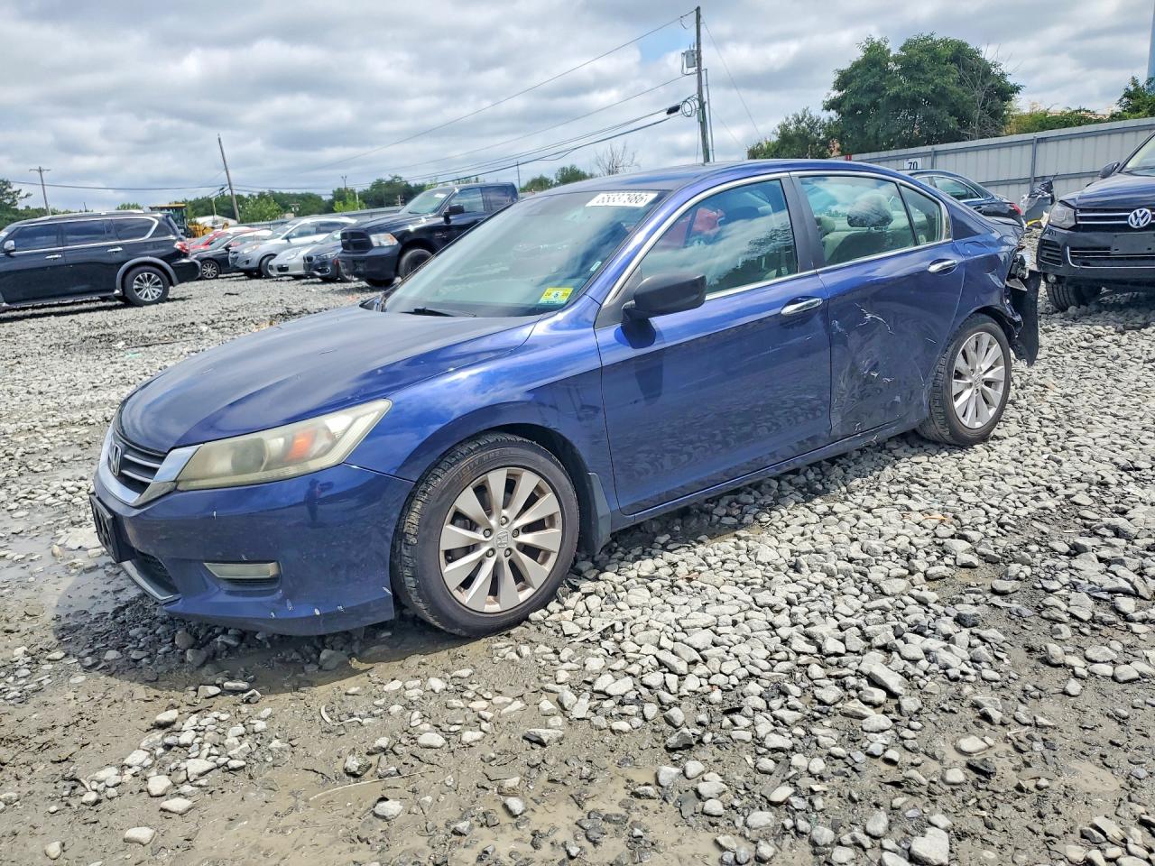2013 Honda Accord Exl Blue vin: 1HGCR2F80DA150834