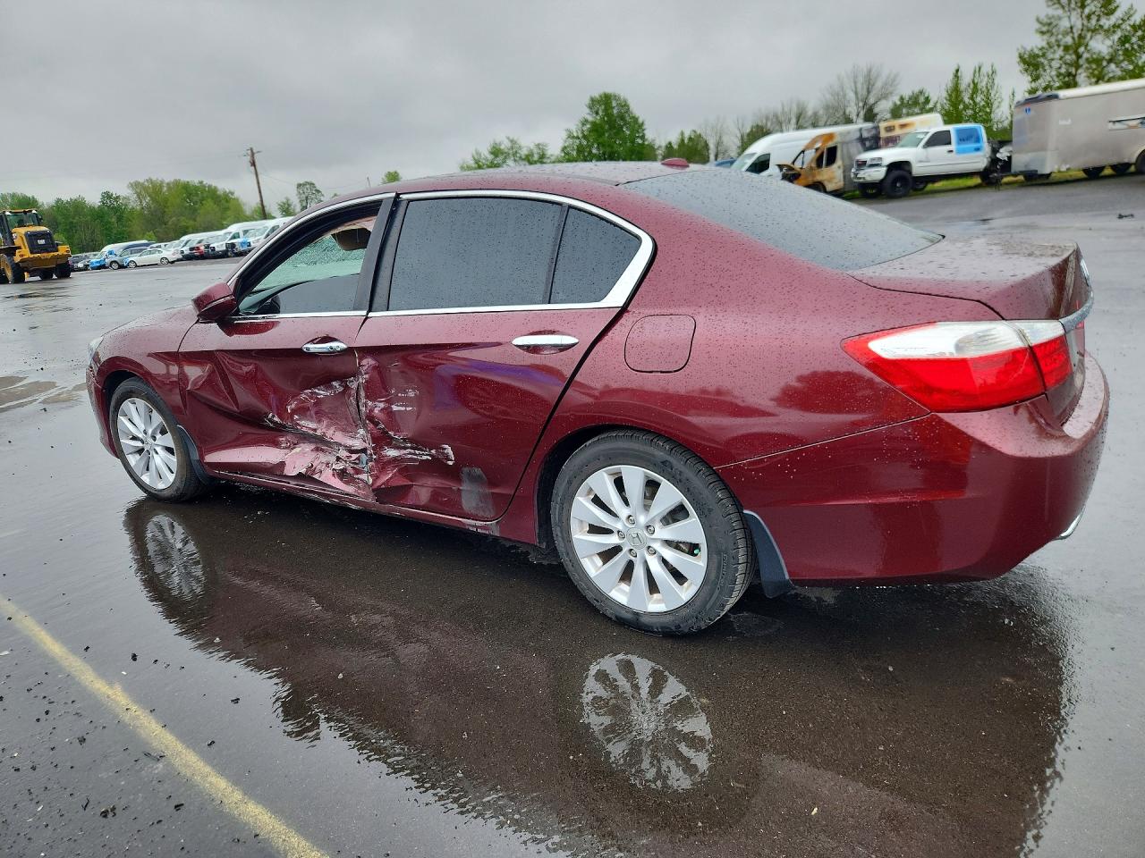 2013 Honda Accord Exl Burgundy vin: 1HGCR2F80DA154821
