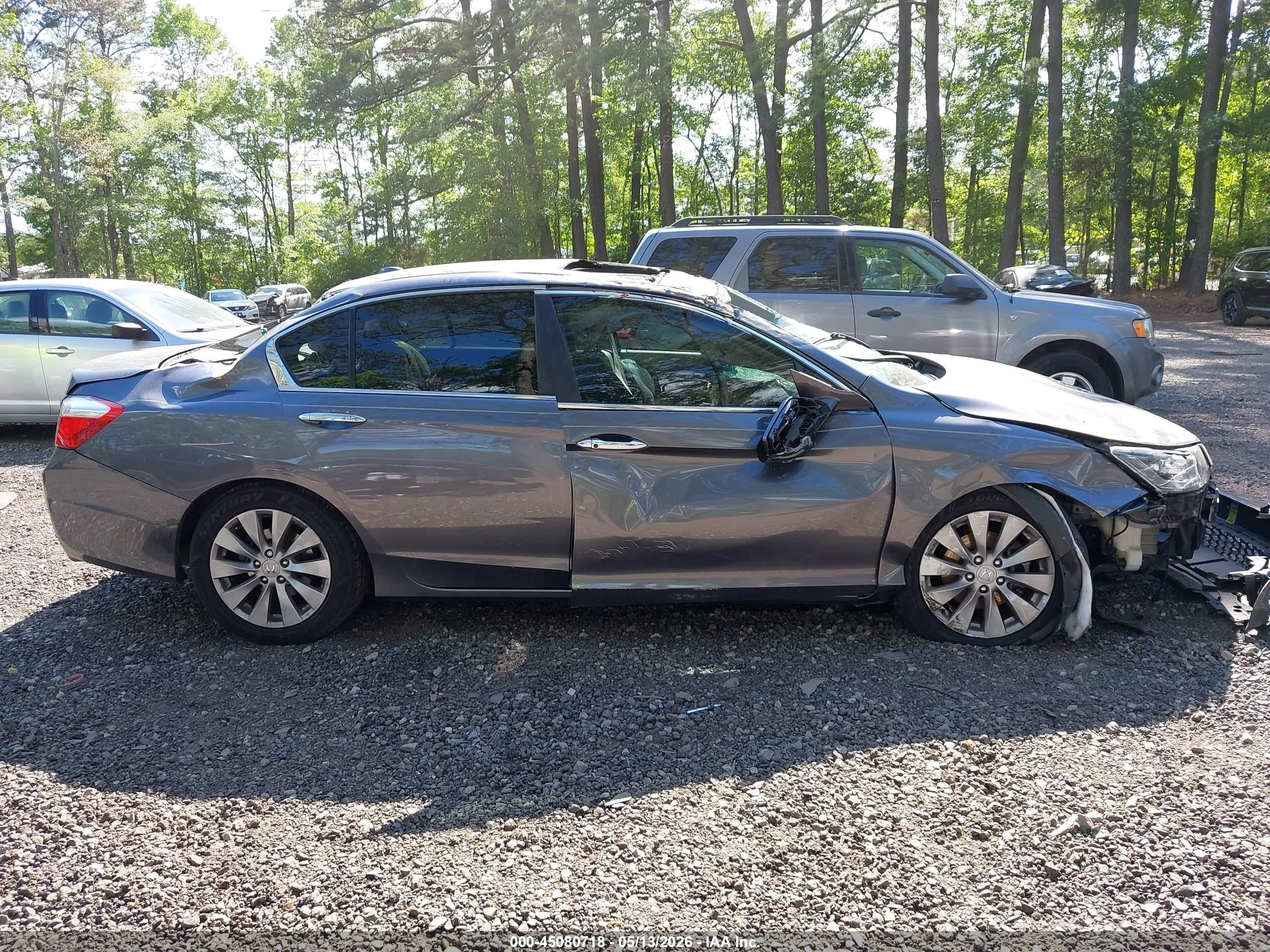 2013 Honda Accord Ex-l Серый vin: 1HGCR2F80DA197152