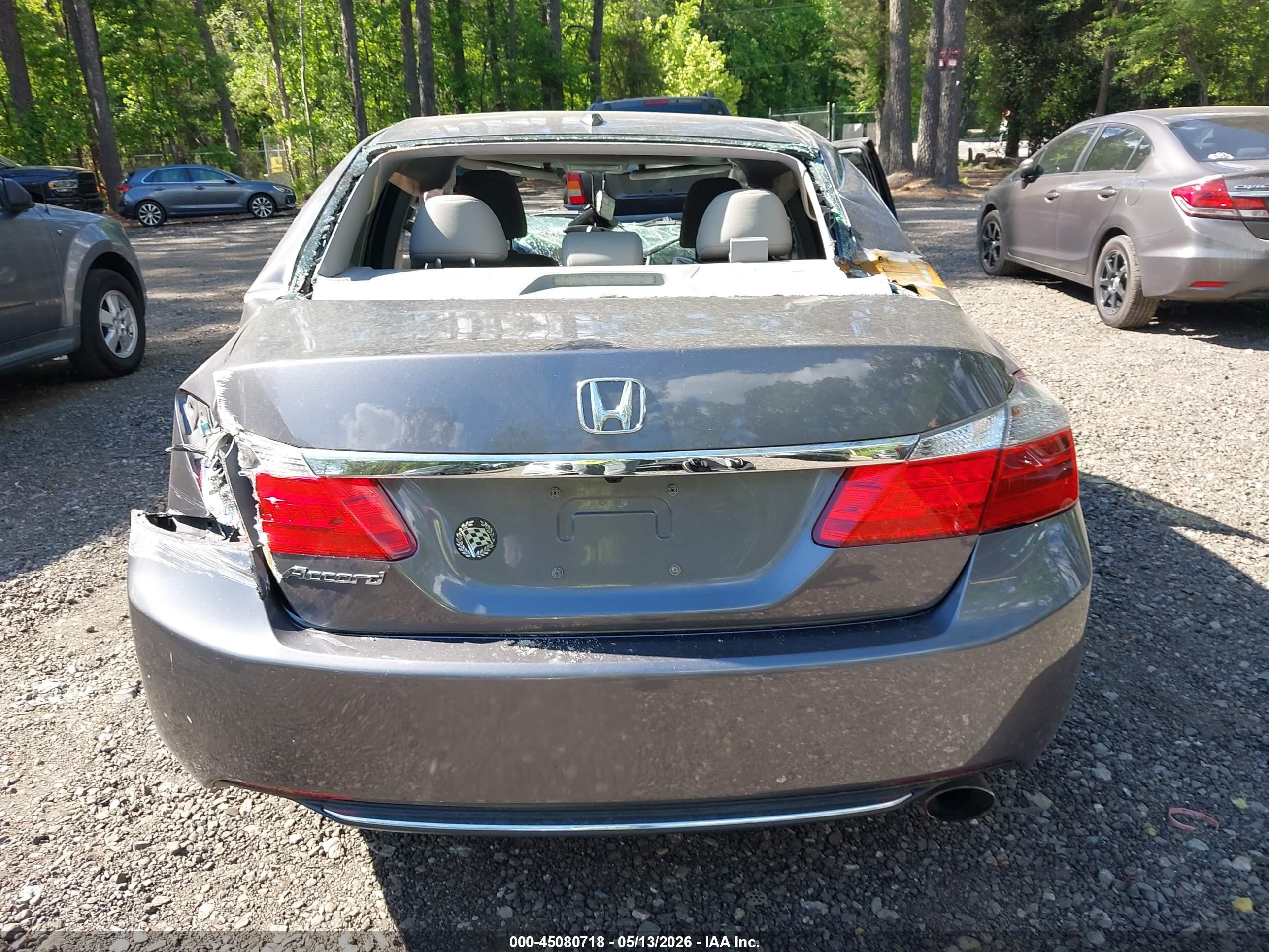 2013 Honda Accord Ex-l Серый vin: 1HGCR2F80DA197152