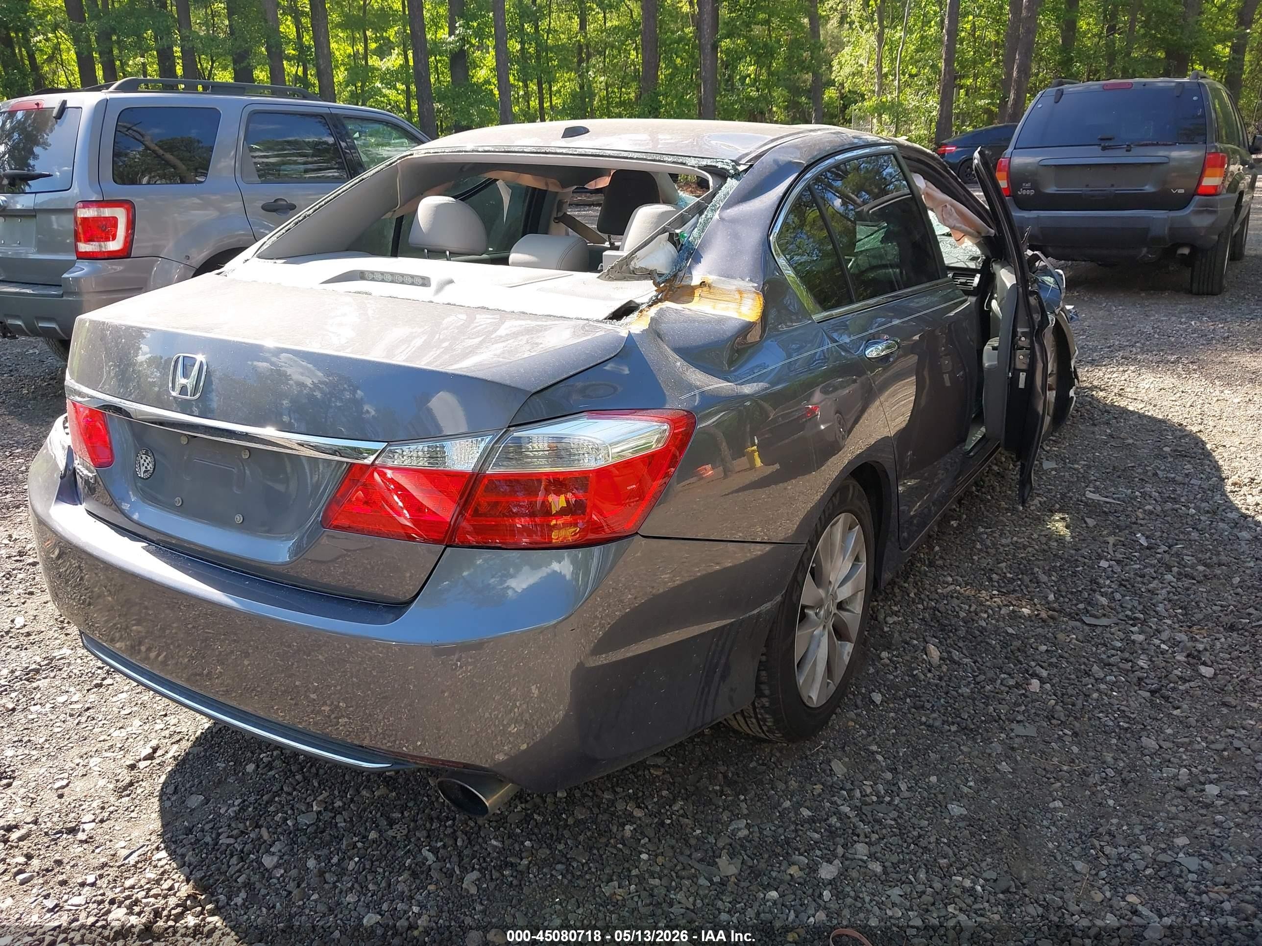 2013 Honda Accord Ex-l Серый vin: 1HGCR2F80DA197152