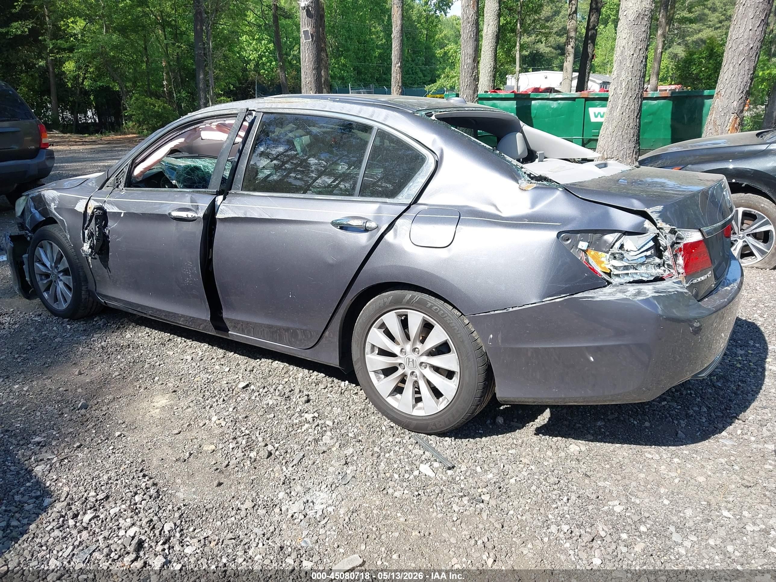 2013 Honda Accord Ex-l Серый vin: 1HGCR2F80DA197152