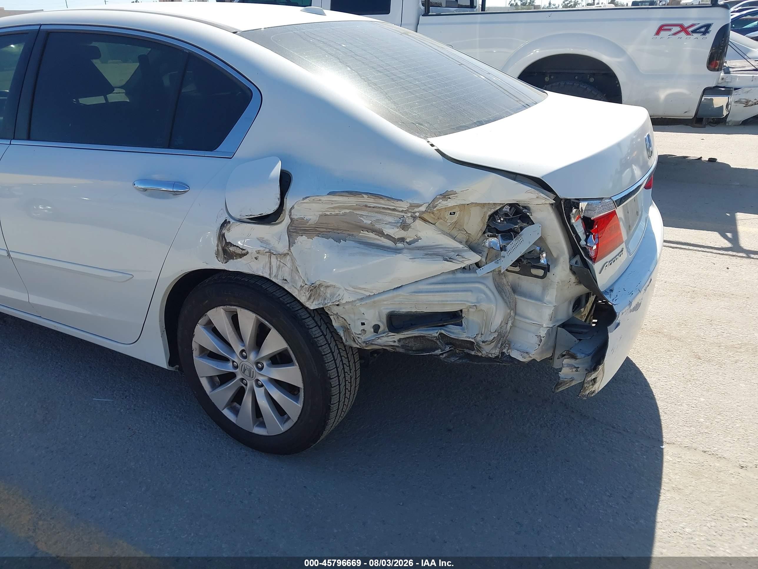 2013 Honda Accord Ex-l Белый vin: 1HGCR2F80DA197765
