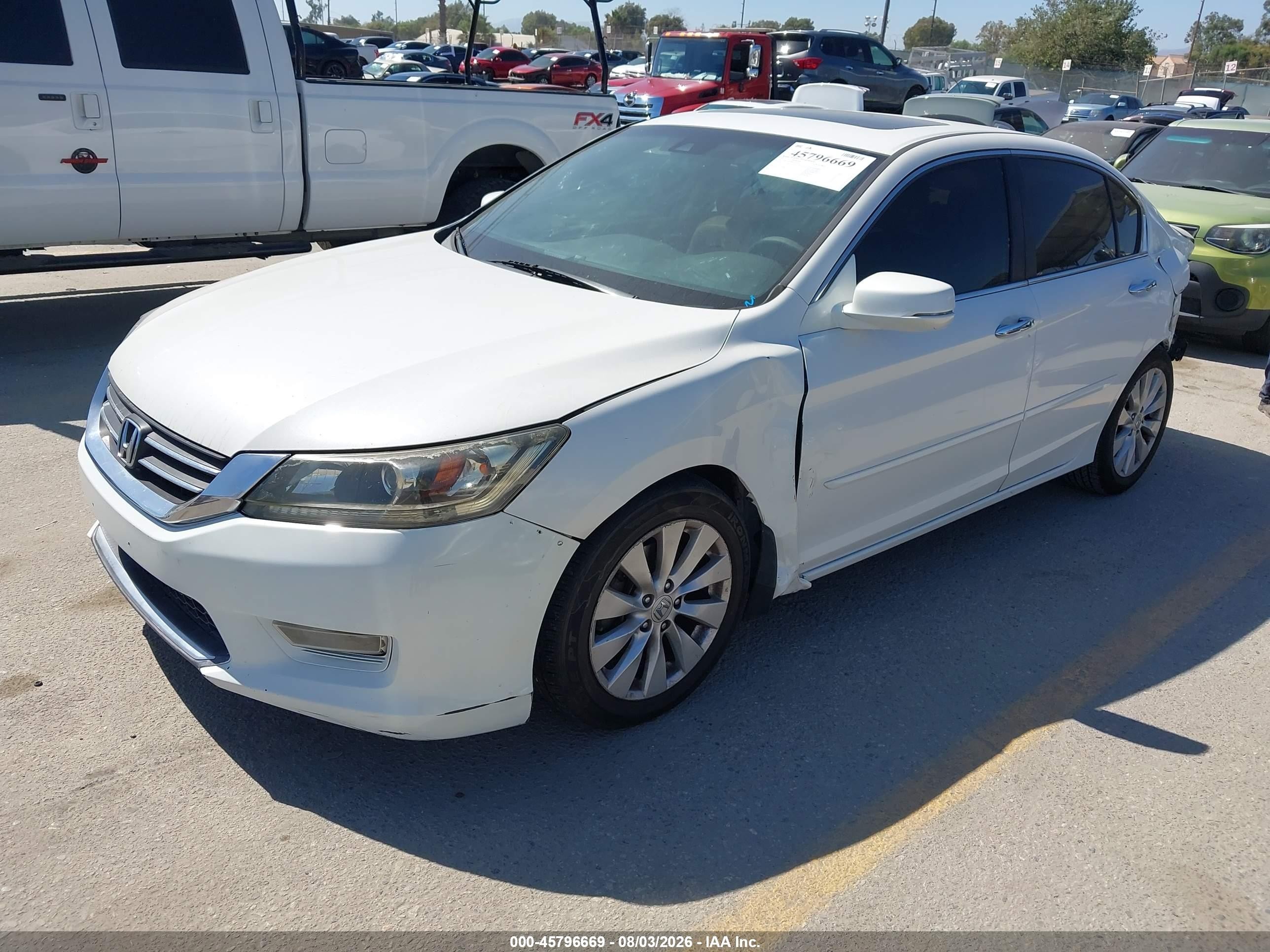 2013 Honda Accord Ex-l Белый vin: 1HGCR2F80DA197765