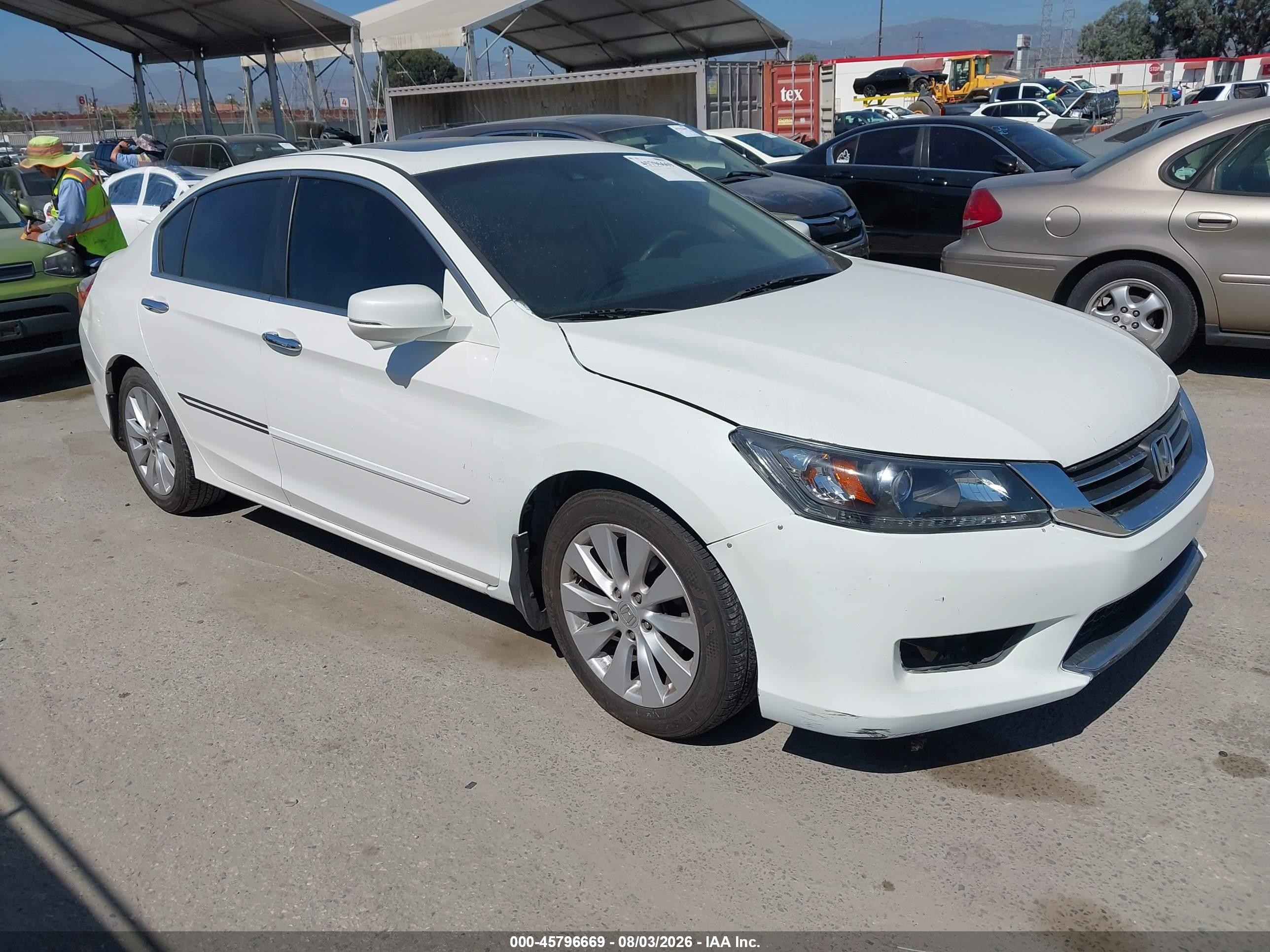 2013 Honda Accord Ex-l Белый vin: 1HGCR2F80DA197765