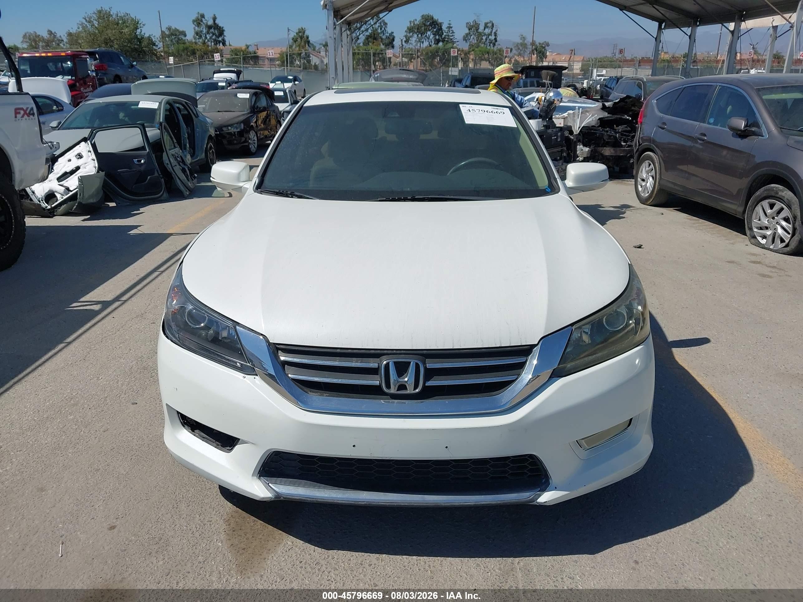 2013 Honda Accord Ex-l Белый vin: 1HGCR2F80DA197765