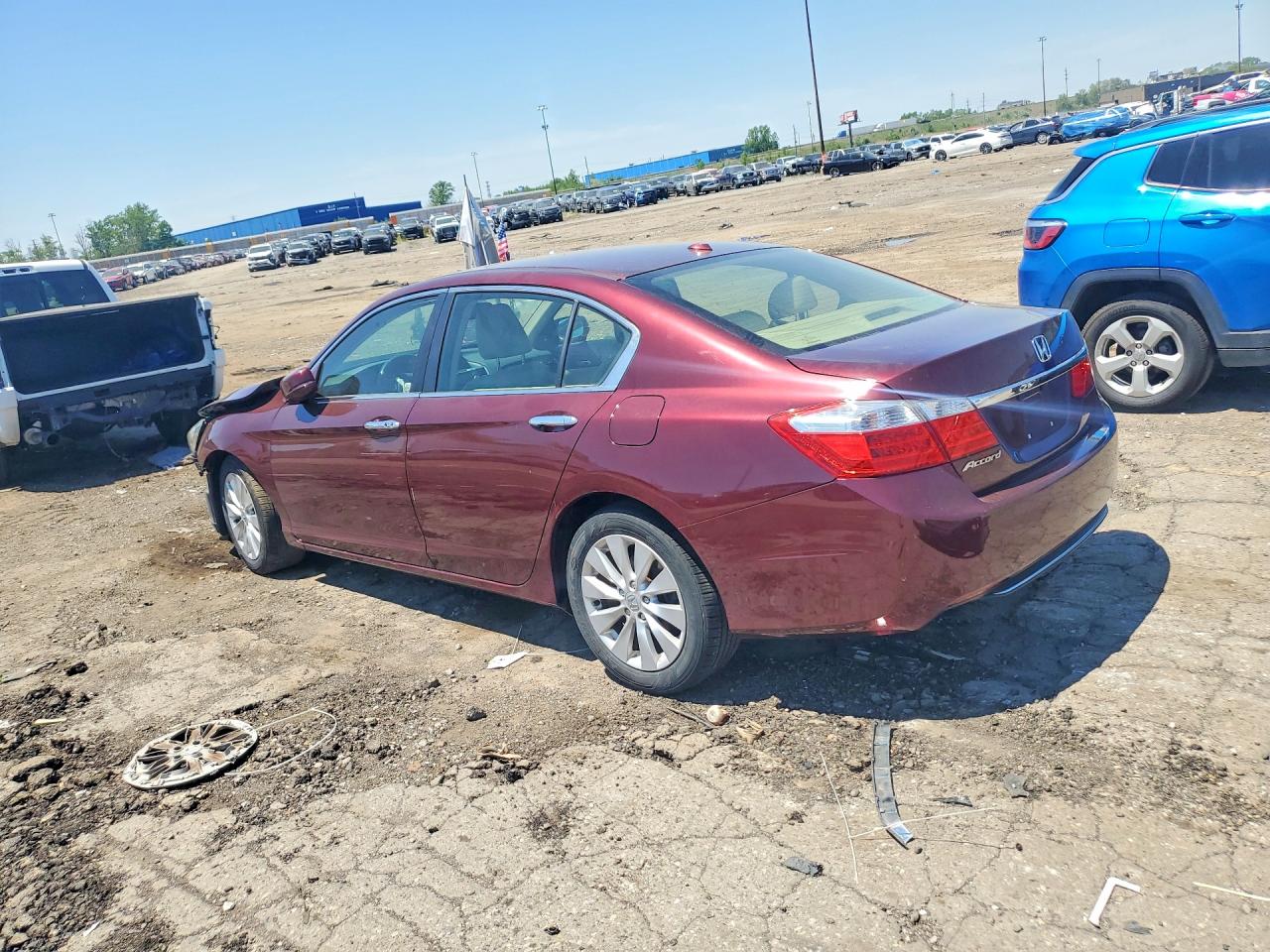 2013 Honda Accord Exl Burgundy vin: 1HGCR2F80DA201068