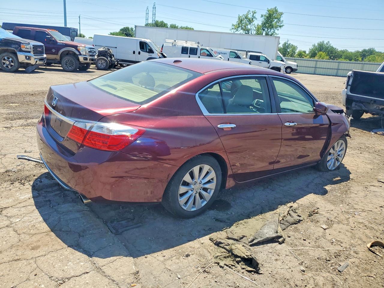 2013 Honda Accord Exl Burgundy vin: 1HGCR2F80DA201068