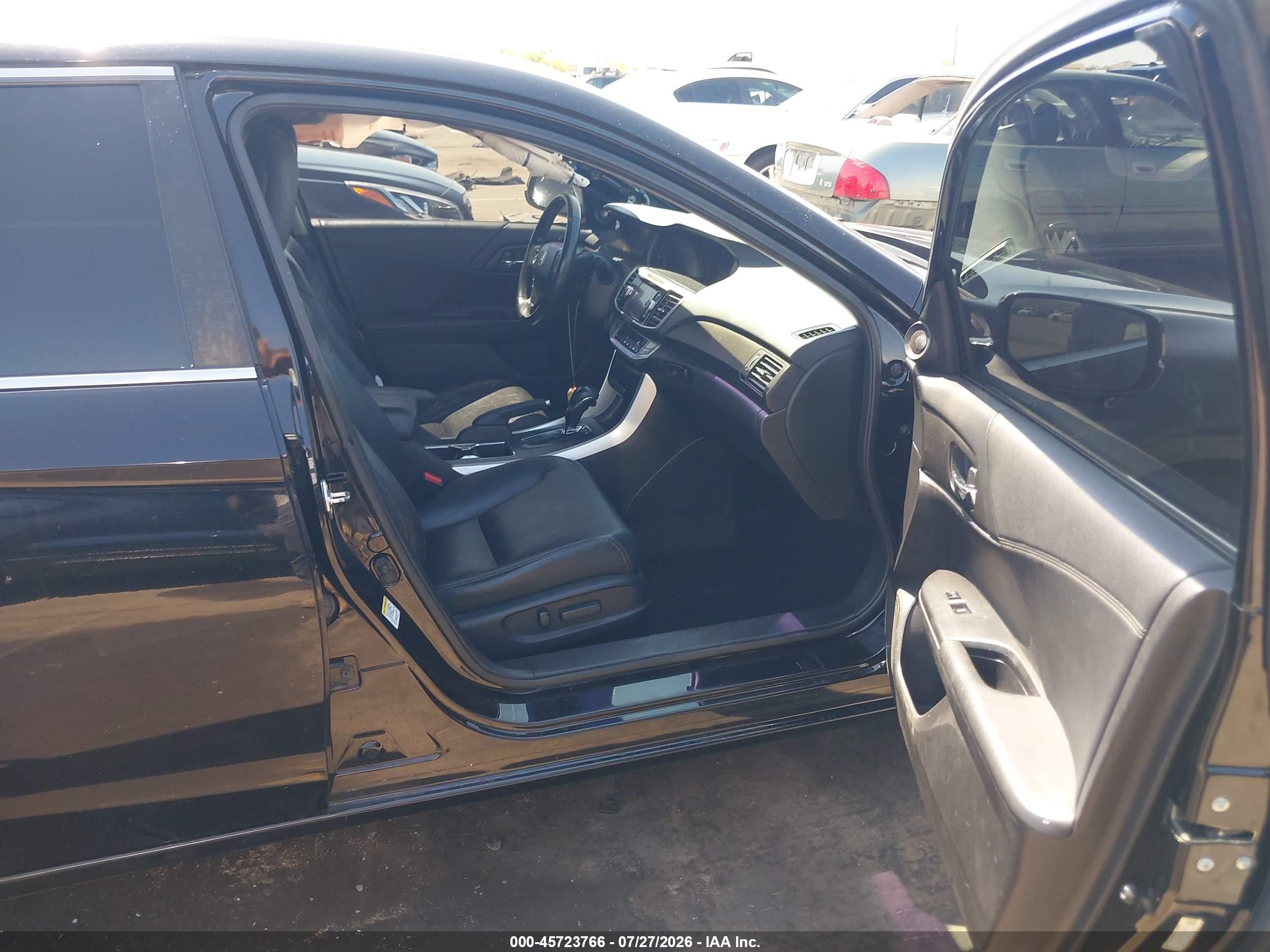 2013 Honda Accord Ex-l Black vin: 1HGCR2F80DA207761