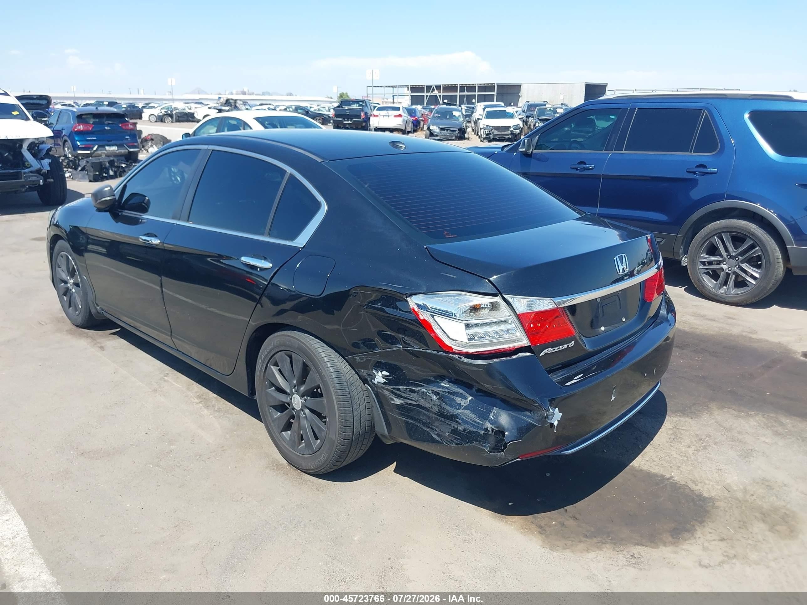 2013 Honda Accord Ex-l Black vin: 1HGCR2F80DA207761