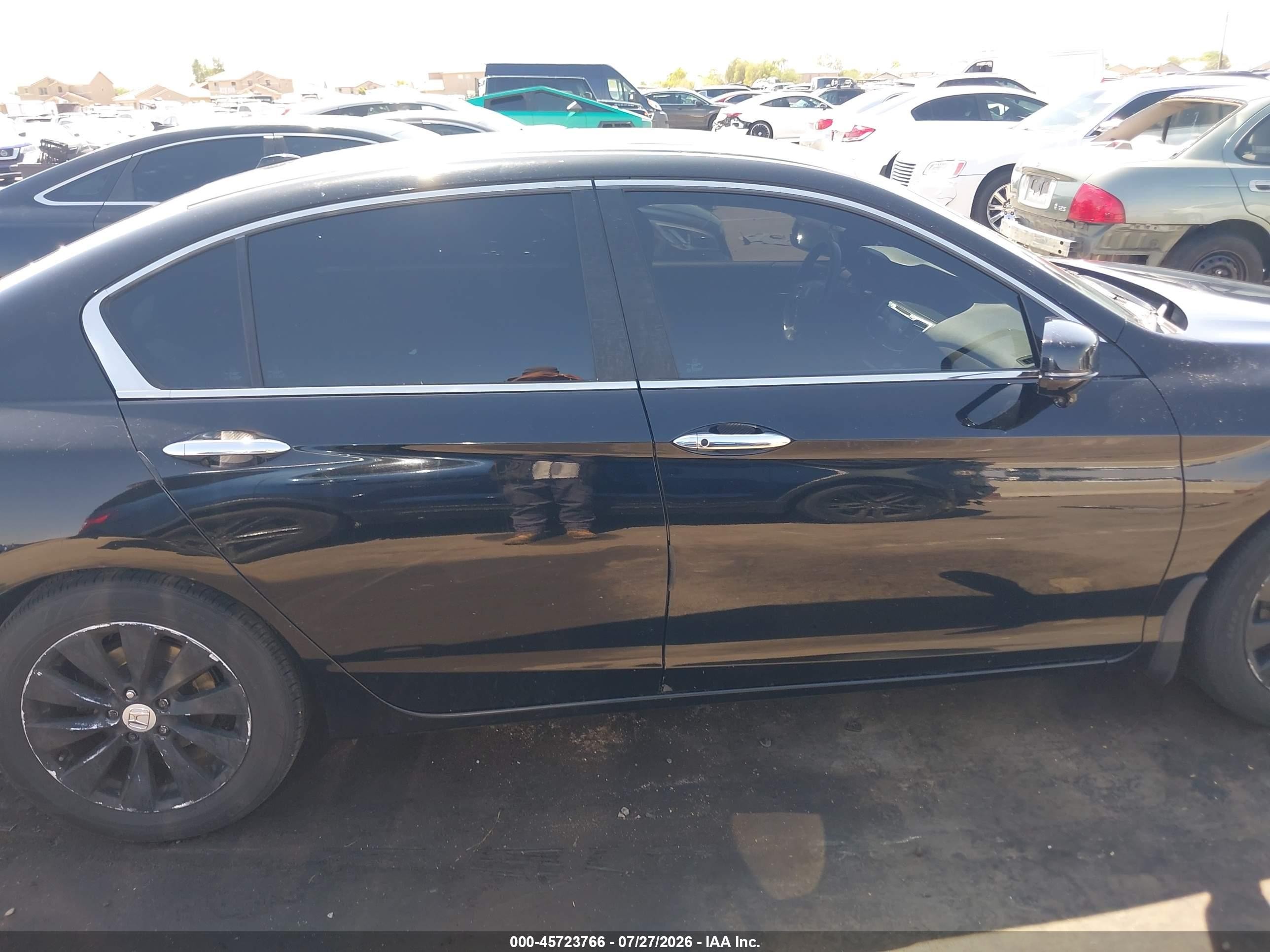 2013 Honda Accord Ex-l Black vin: 1HGCR2F80DA207761
