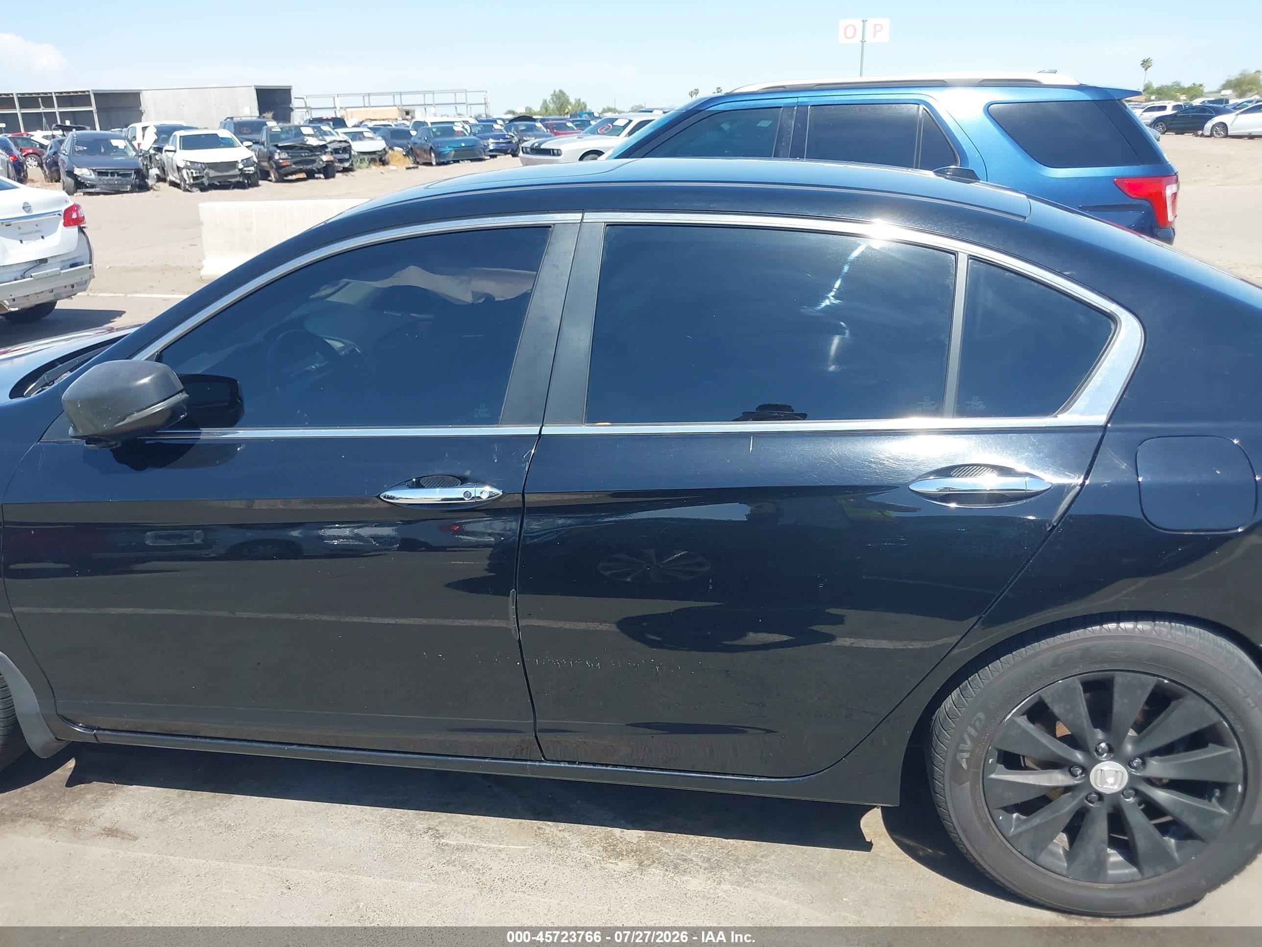 2013 Honda Accord Ex-l Black vin: 1HGCR2F80DA207761