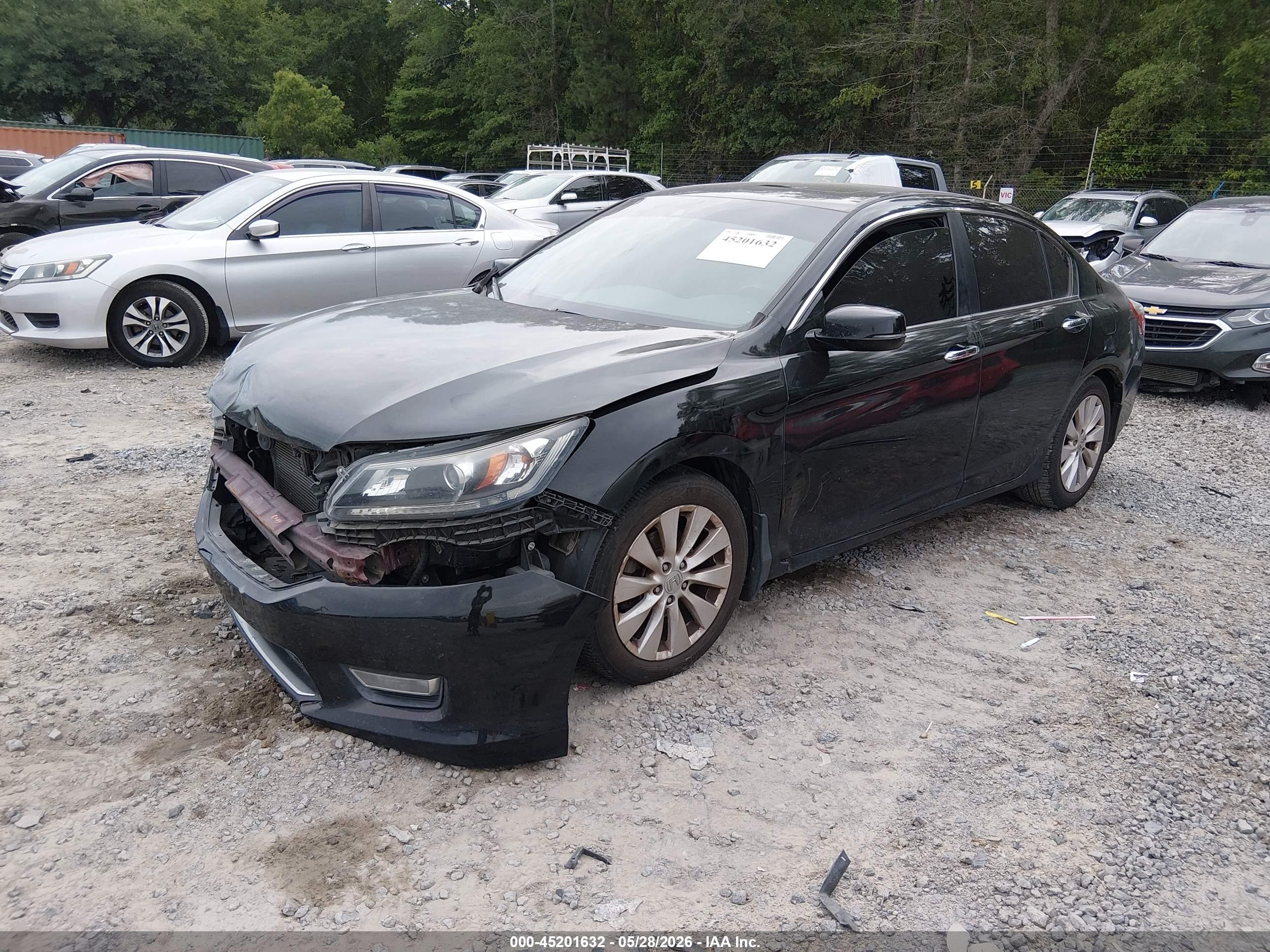 2013 Honda Accord Ex-l Black vin: 1HGCR2F80DA216699